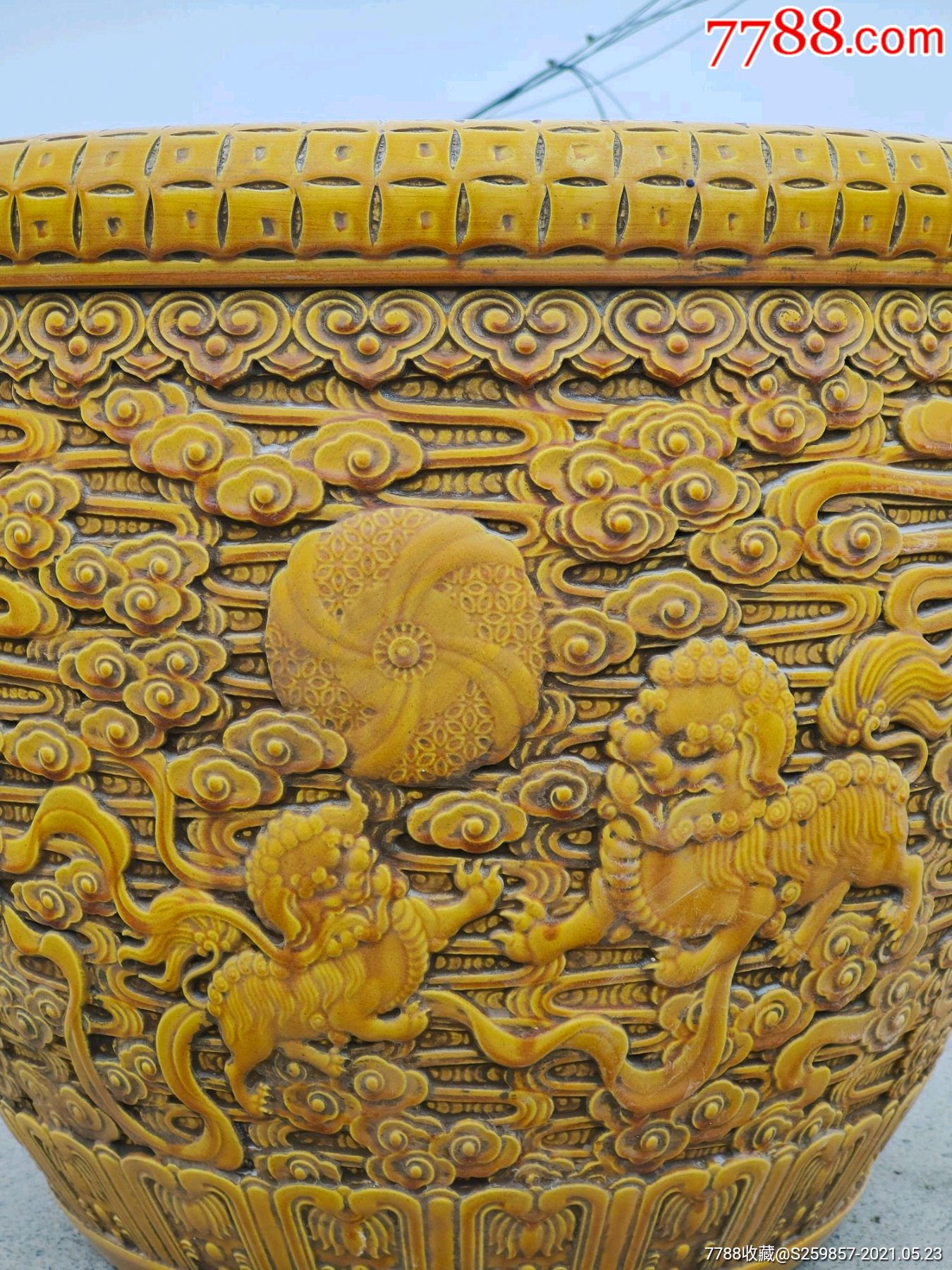 狮子滚绣球大卷缸