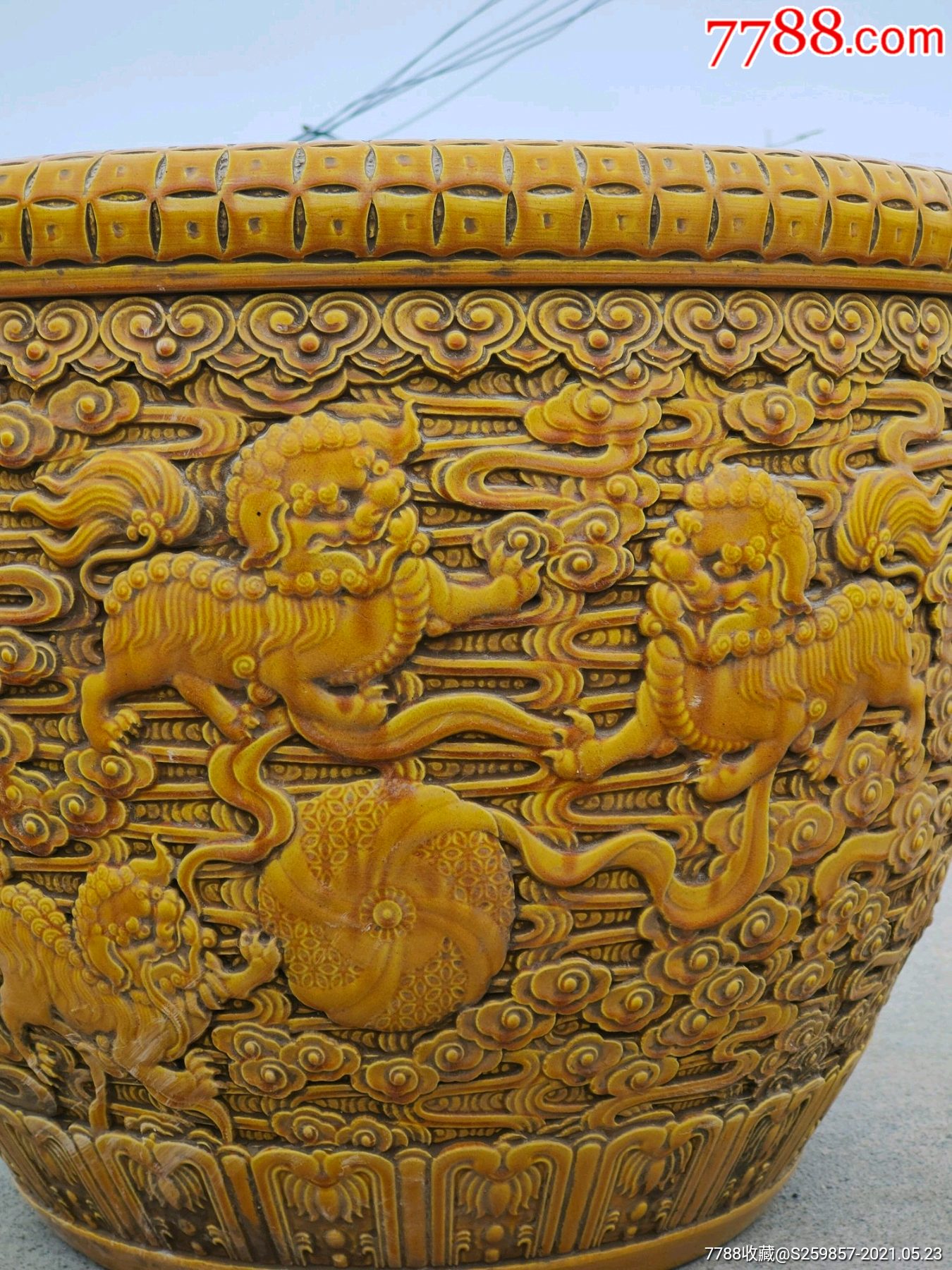 狮子滚绣球大卷缸