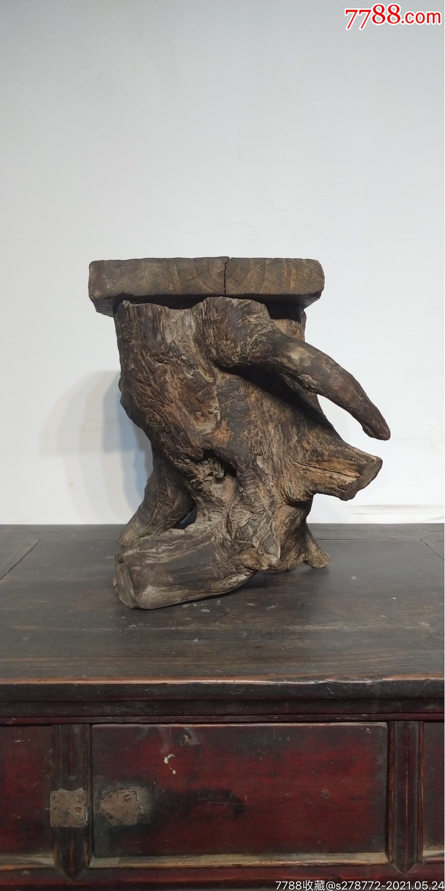 清代柿子木随行坐墩包浆57