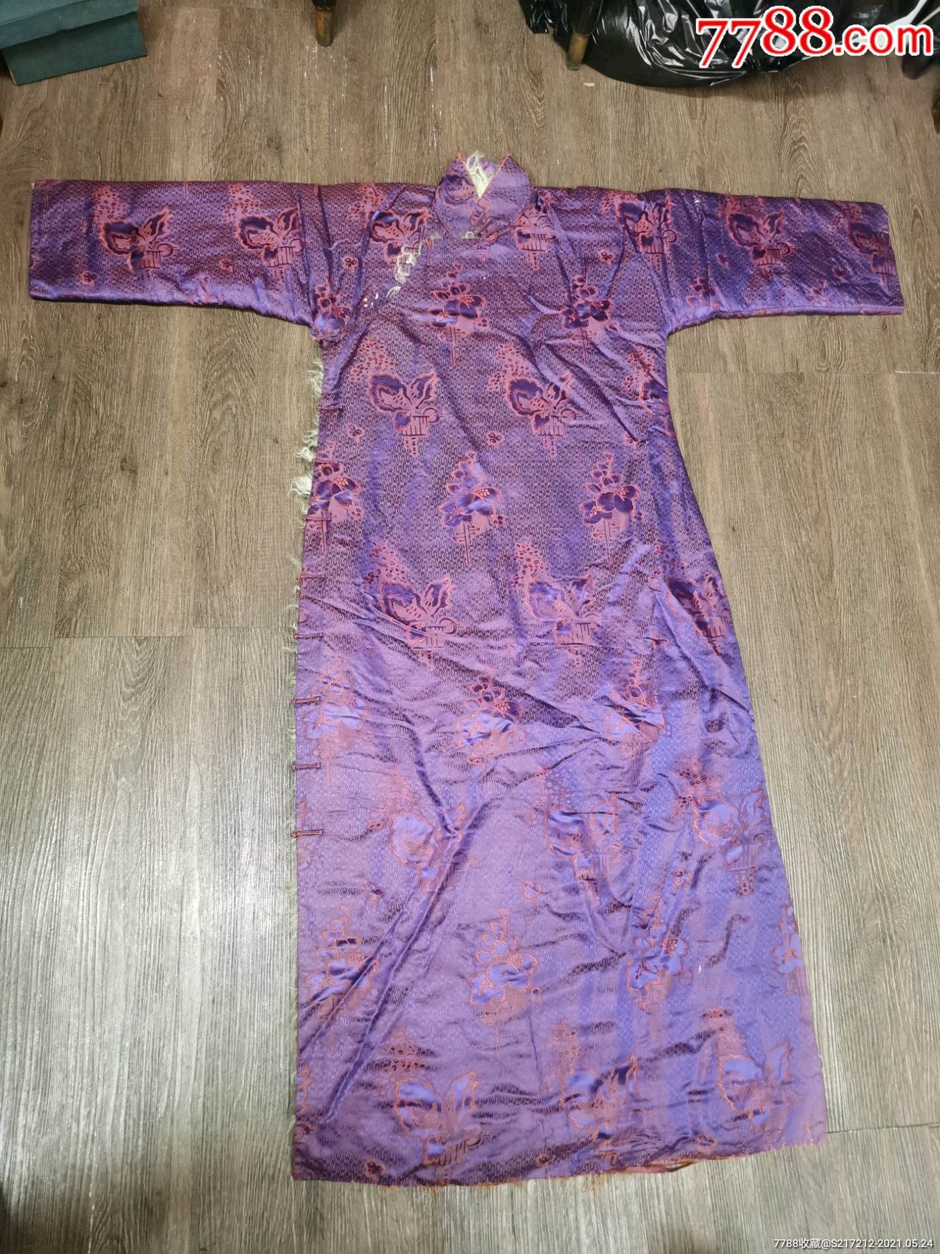 民国时期真古董女士皮草旗袍