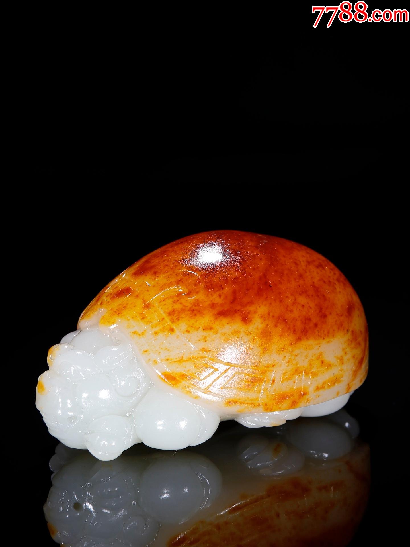 和田玉籽料龙龟摆件a19s48f
