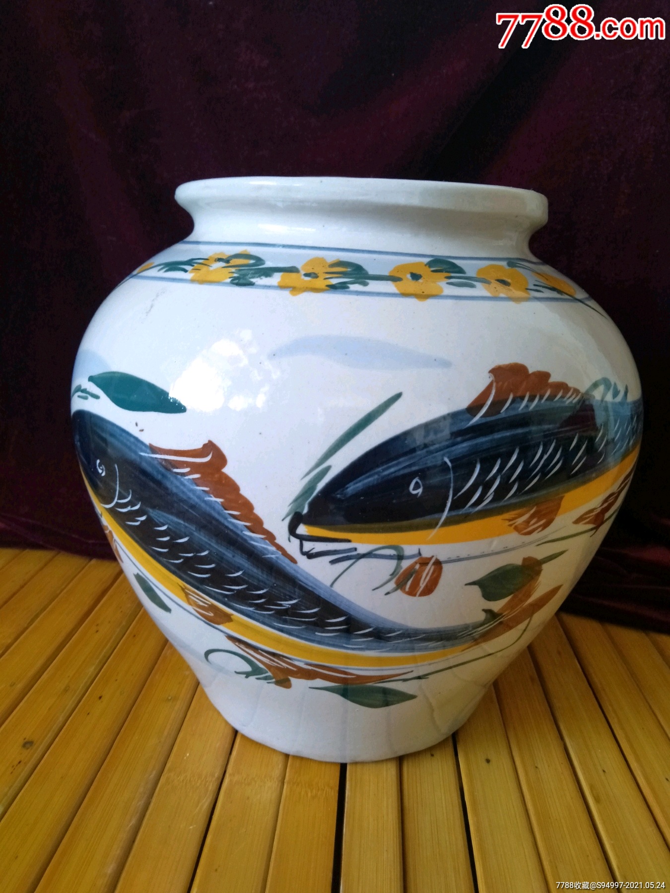 手绘坛子-彩绘瓷/彩瓷-7788陶瓷