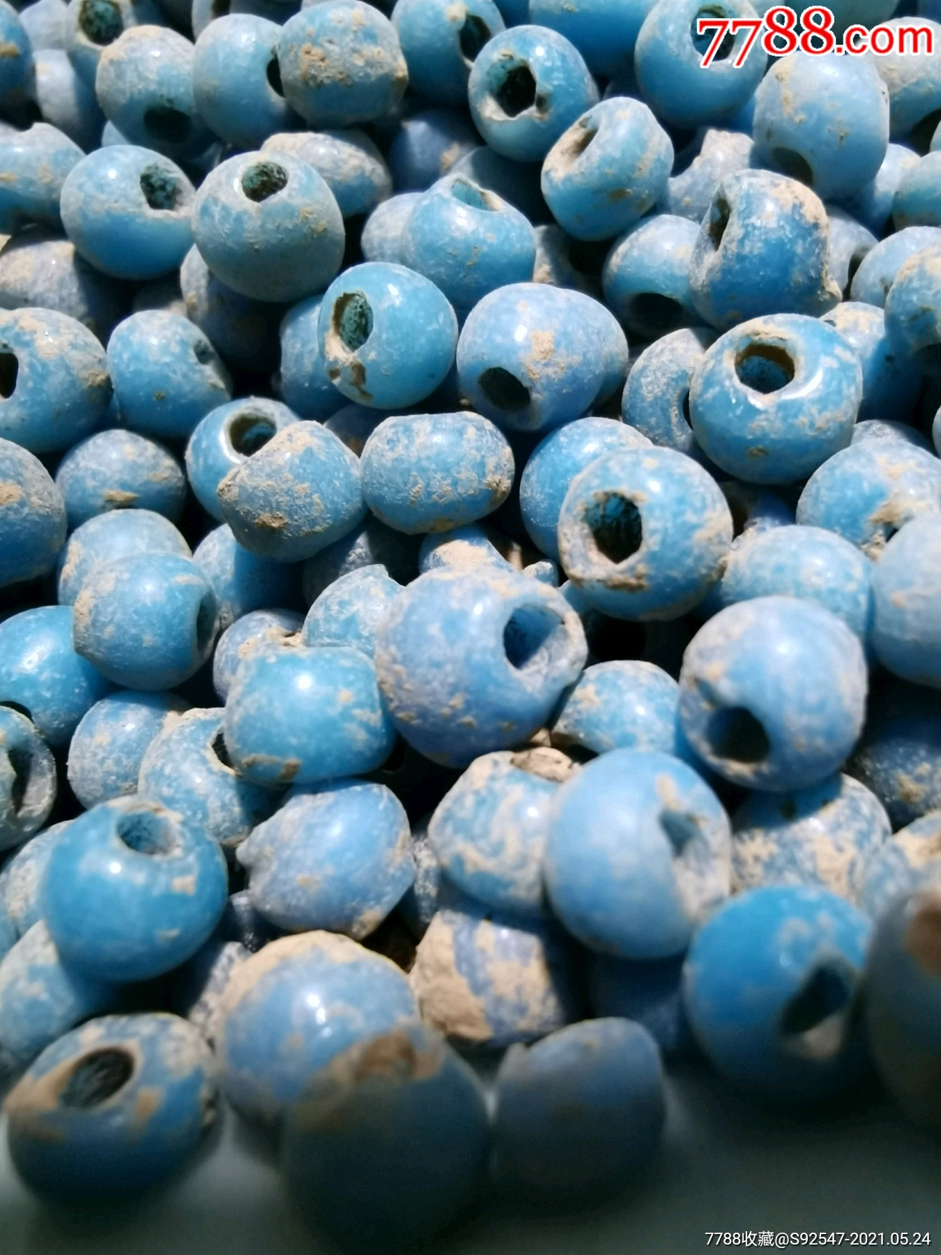 一线老琉璃珠子700多粒