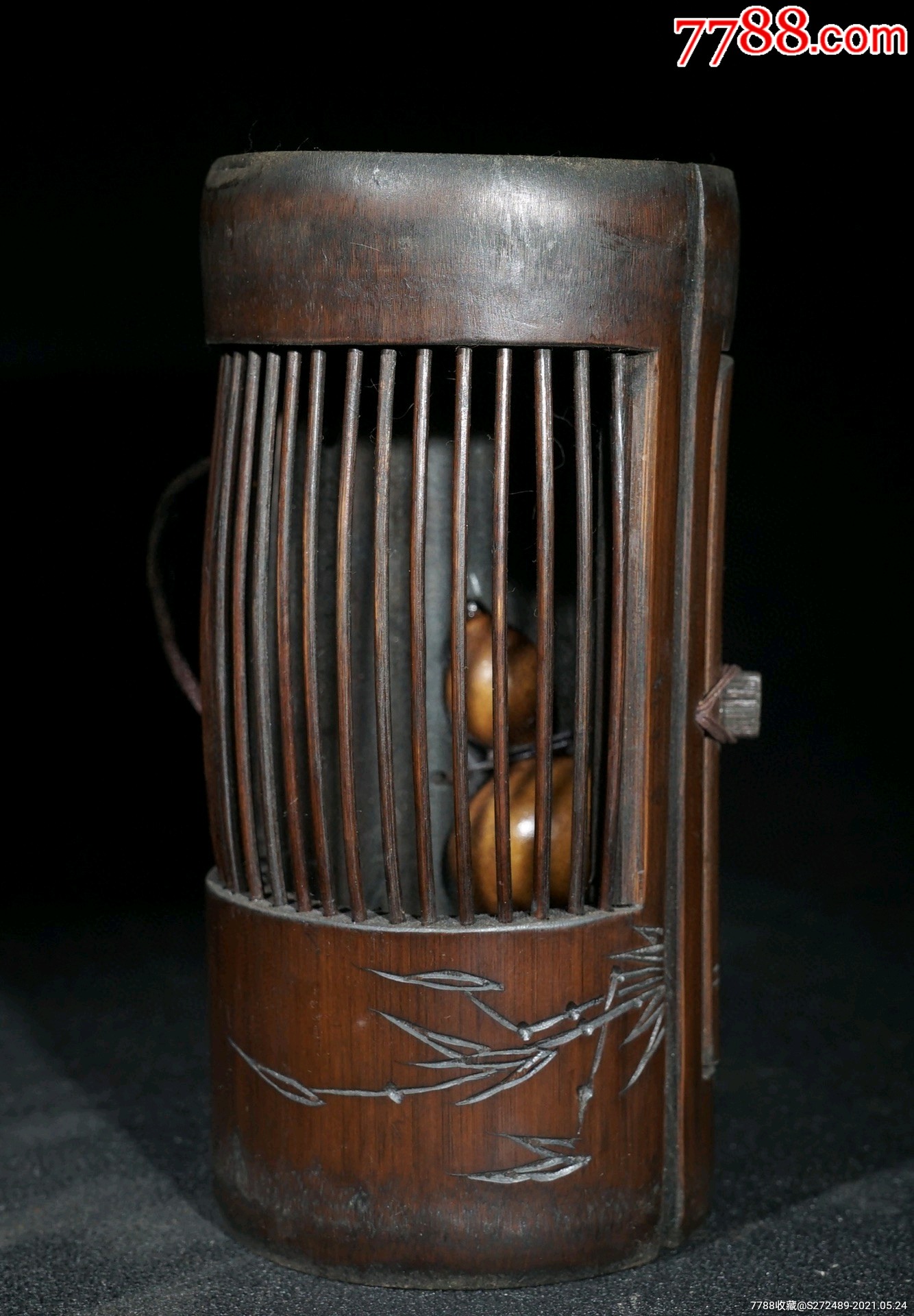 竹雕蝈蝈笼,不议价