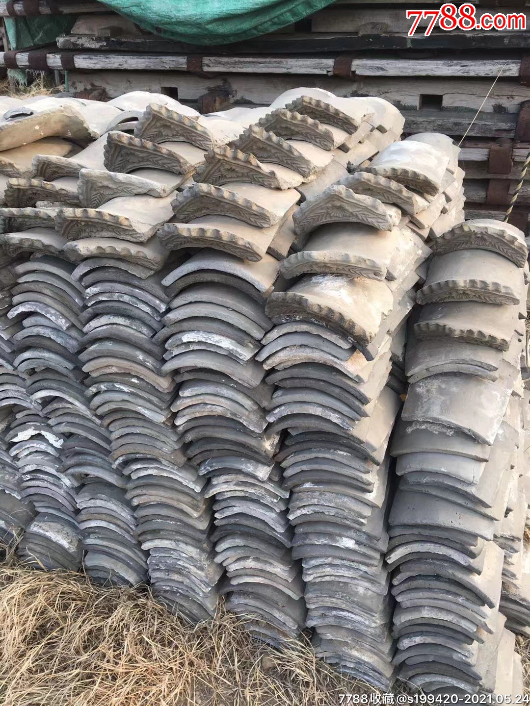 清代老瓦片.库存5000片左右,完整包老,每1000片为一组.