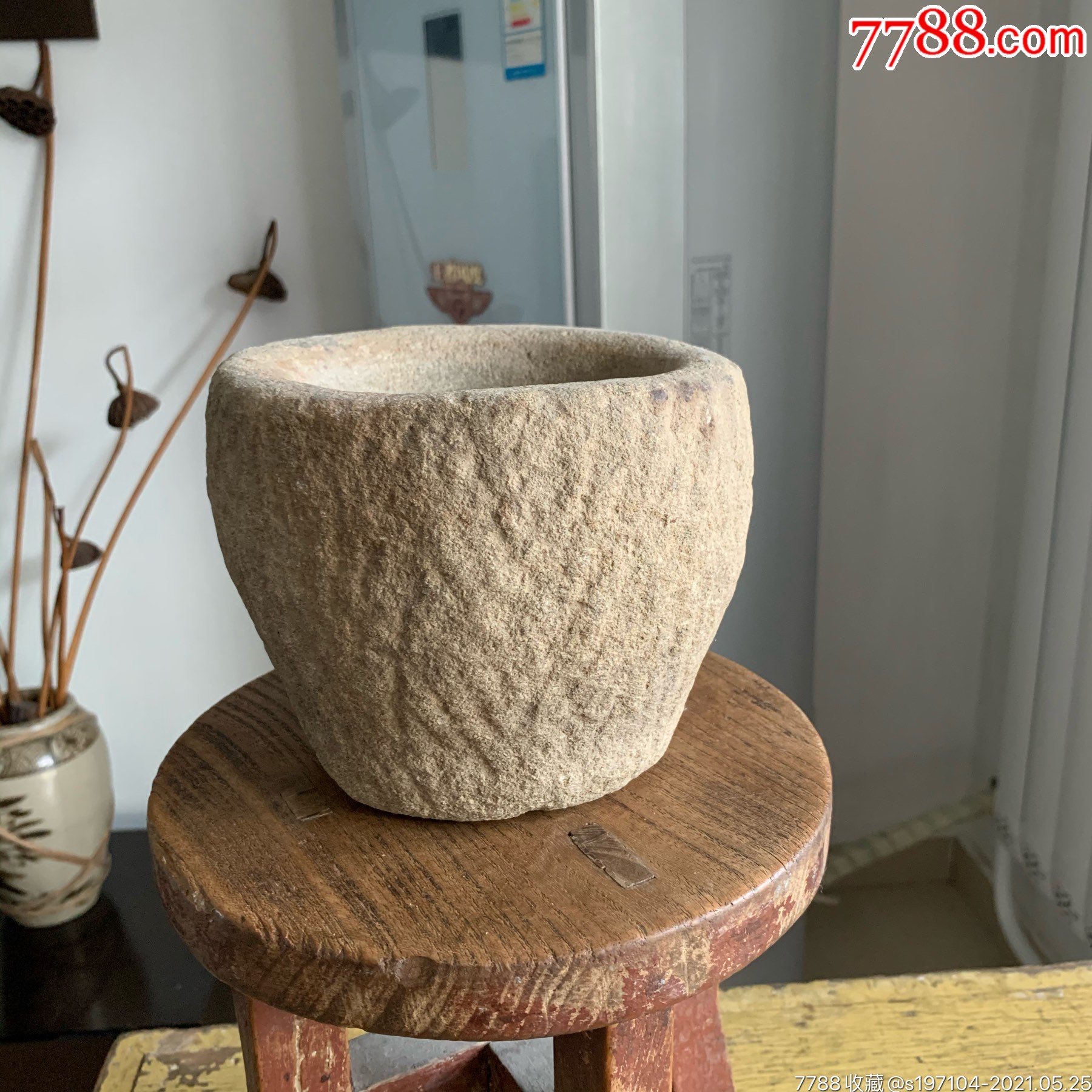 老石头香炉老石雕香炉