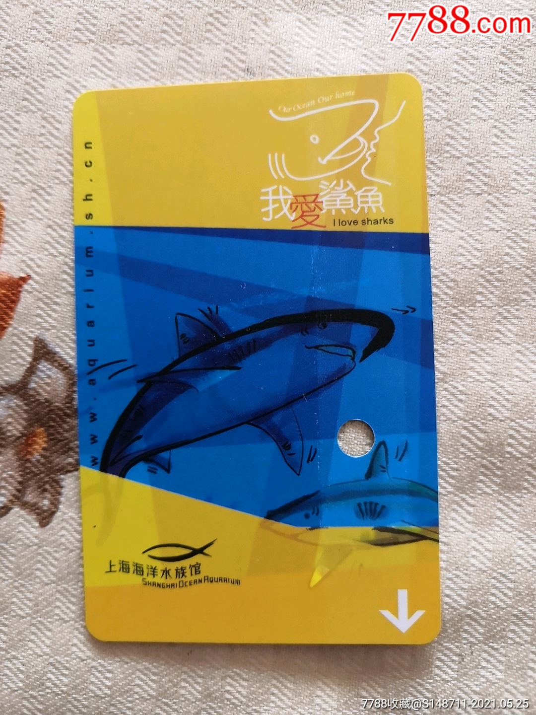 《上海海洋水族馆》(我爱鲨鱼)参观券(卡)_旅游景点门票_宜卡邮币社