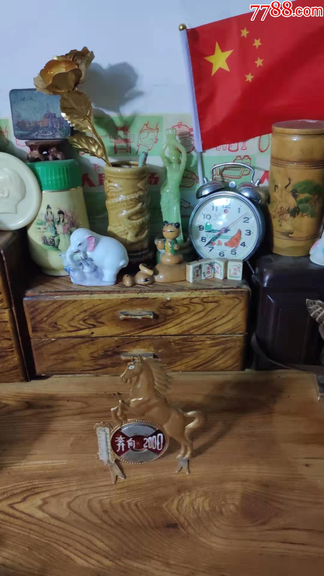 品99上世纪80-90年代木质一帆风顺老摆件原包装回忆民俗怀旧老物品