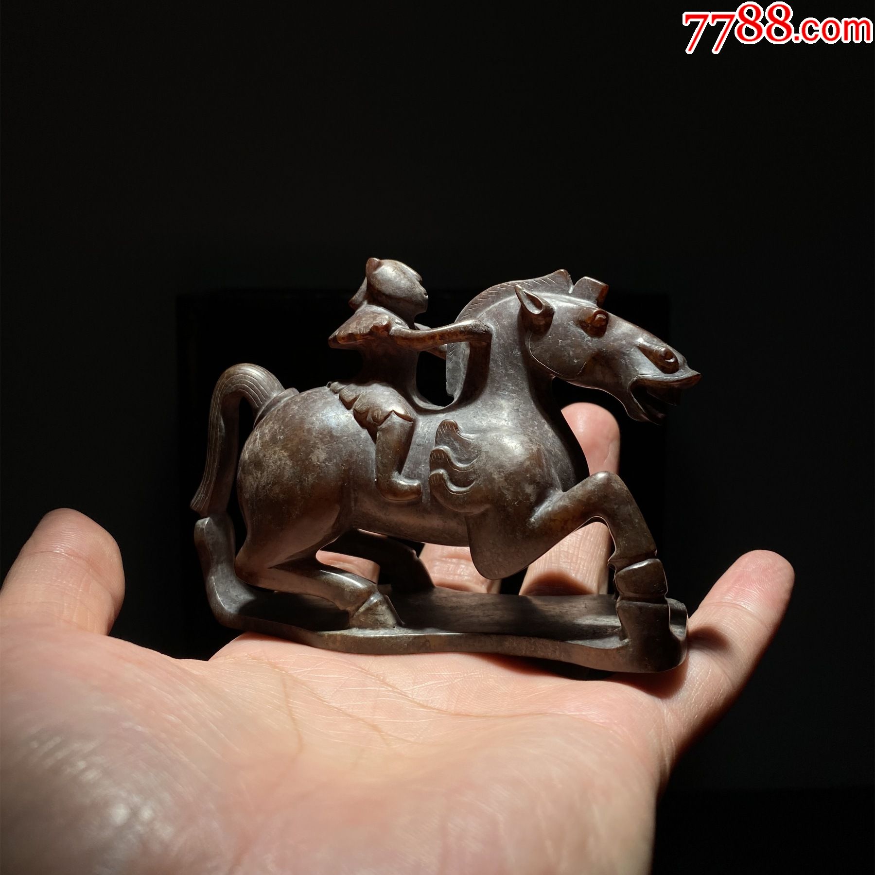 老和田玉青玉翼马羽人汉代羽人高古玉战汉羽人玉羽