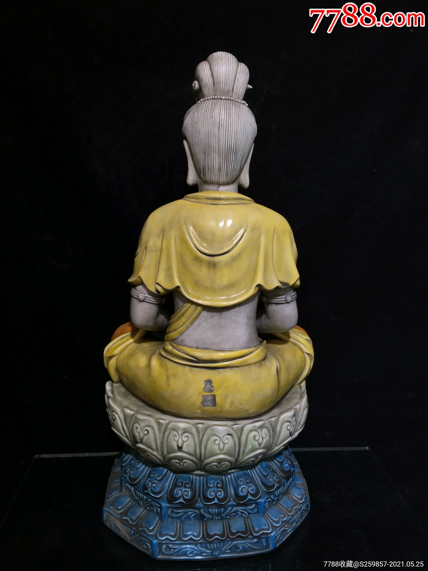 德化瓷彩釉观音菩萨佛像一尊!_彩绘瓷/彩瓷_第6张_7788瓷器