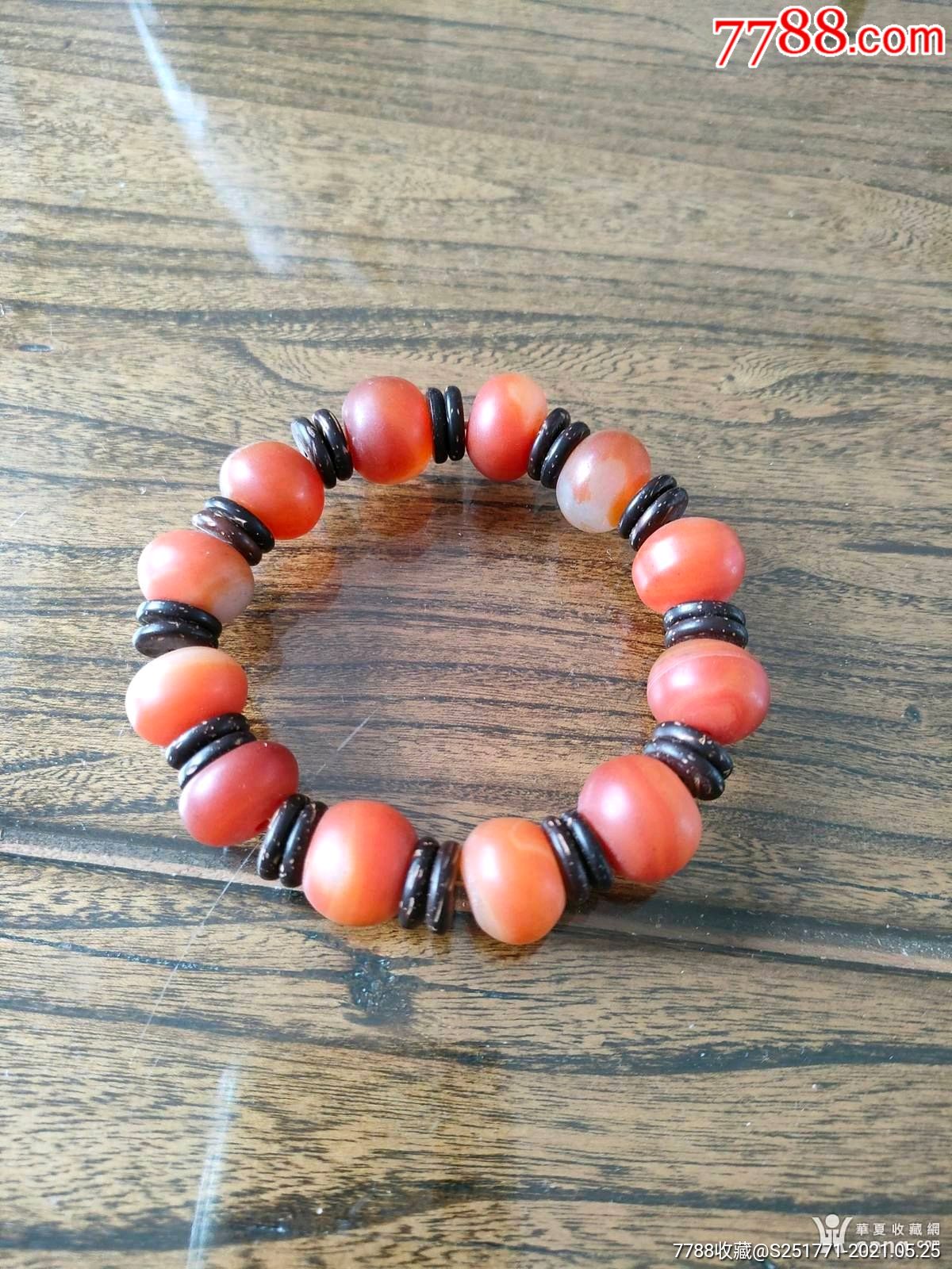 民国时期缠丝玛瑙手链一条,_玛瑙_鉴别图片_收藏价格_7788陶器收藏