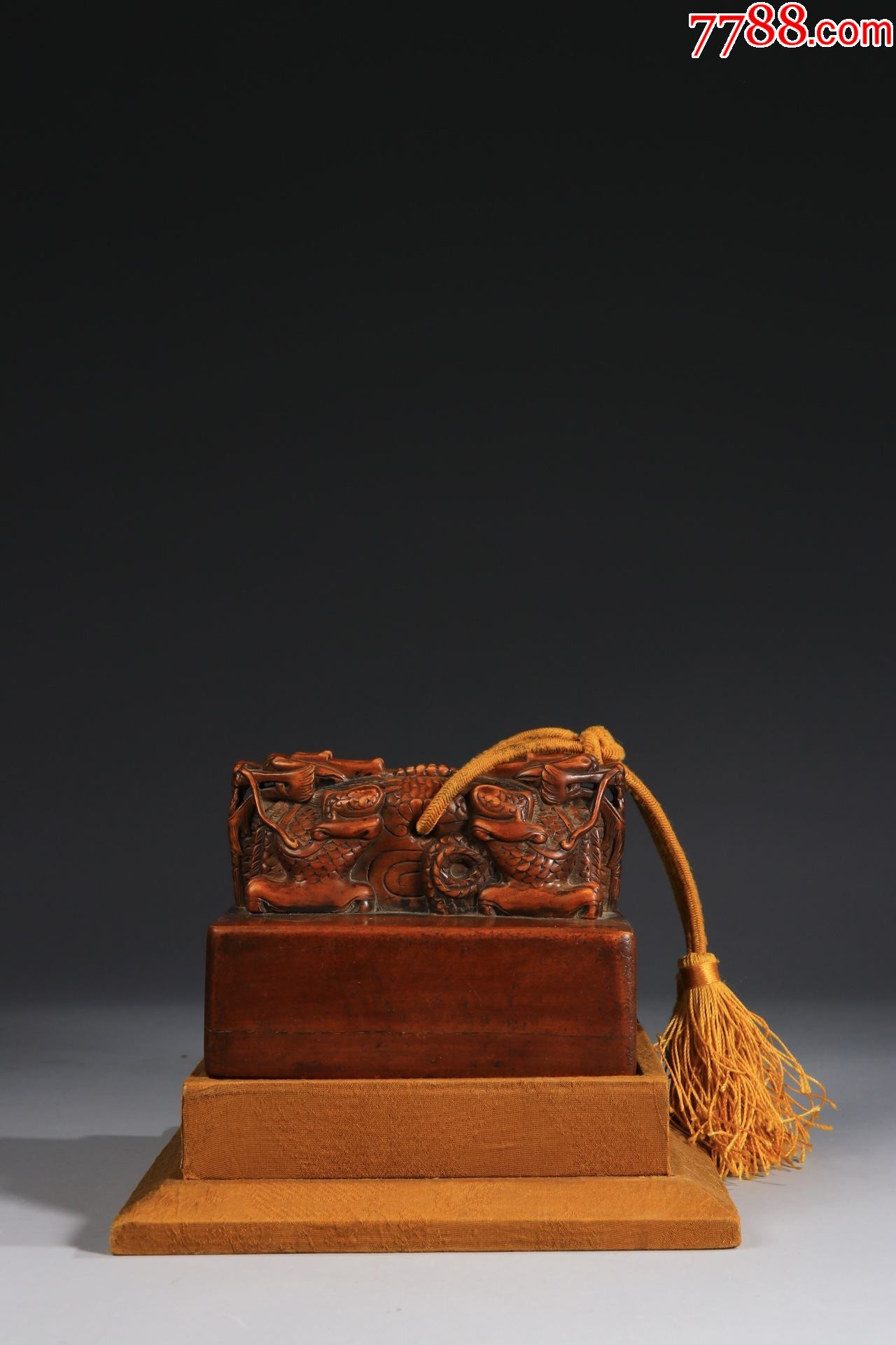 旧藏:檀香木瑞兽钮印章_第2张_7788文房四宝收藏