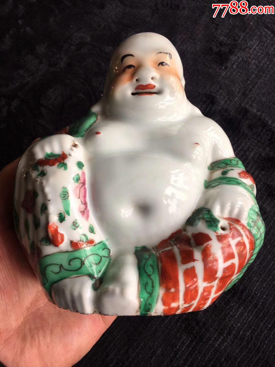 清末民初粉彩弥勒佛一尊-彩绘瓷/彩瓷-7788商城__七七八八商品交易