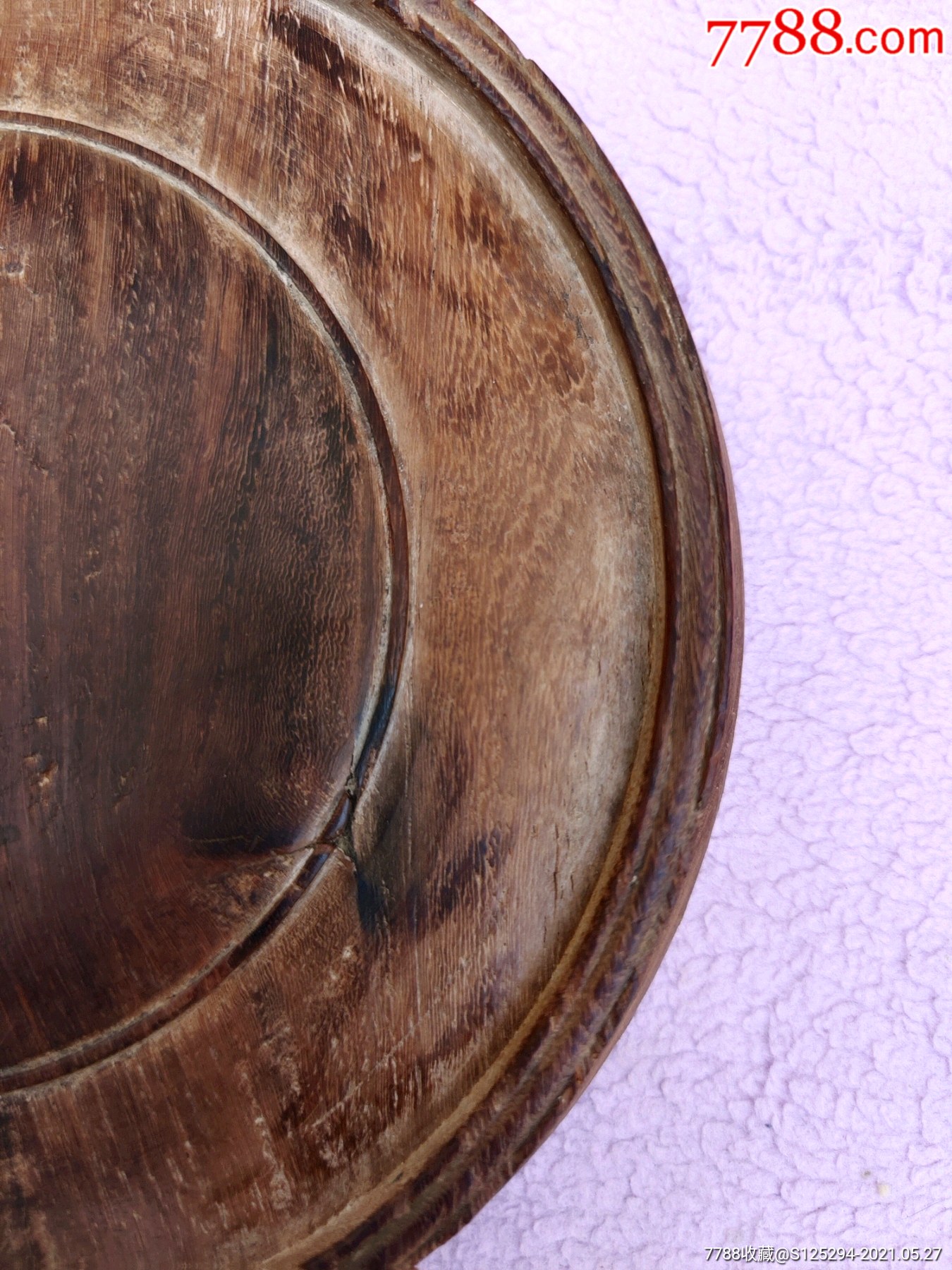 清代黄花梨木座一个,木纹十分好看,大开门黄花梨,懂的来