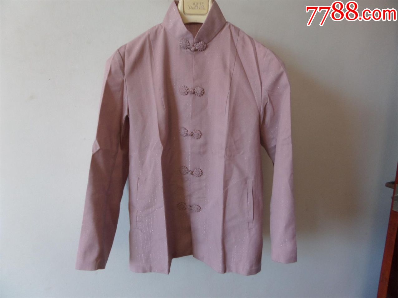 老服装收藏七八十年代女式盘扣上衣工艺牌道具服装462
