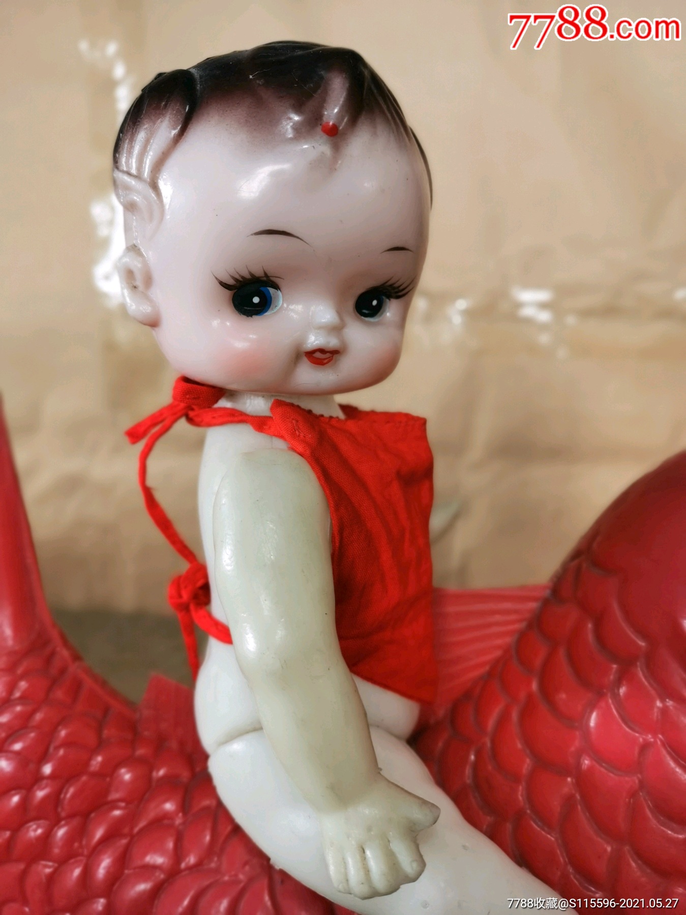 骑鱼娃娃文革时期玩具