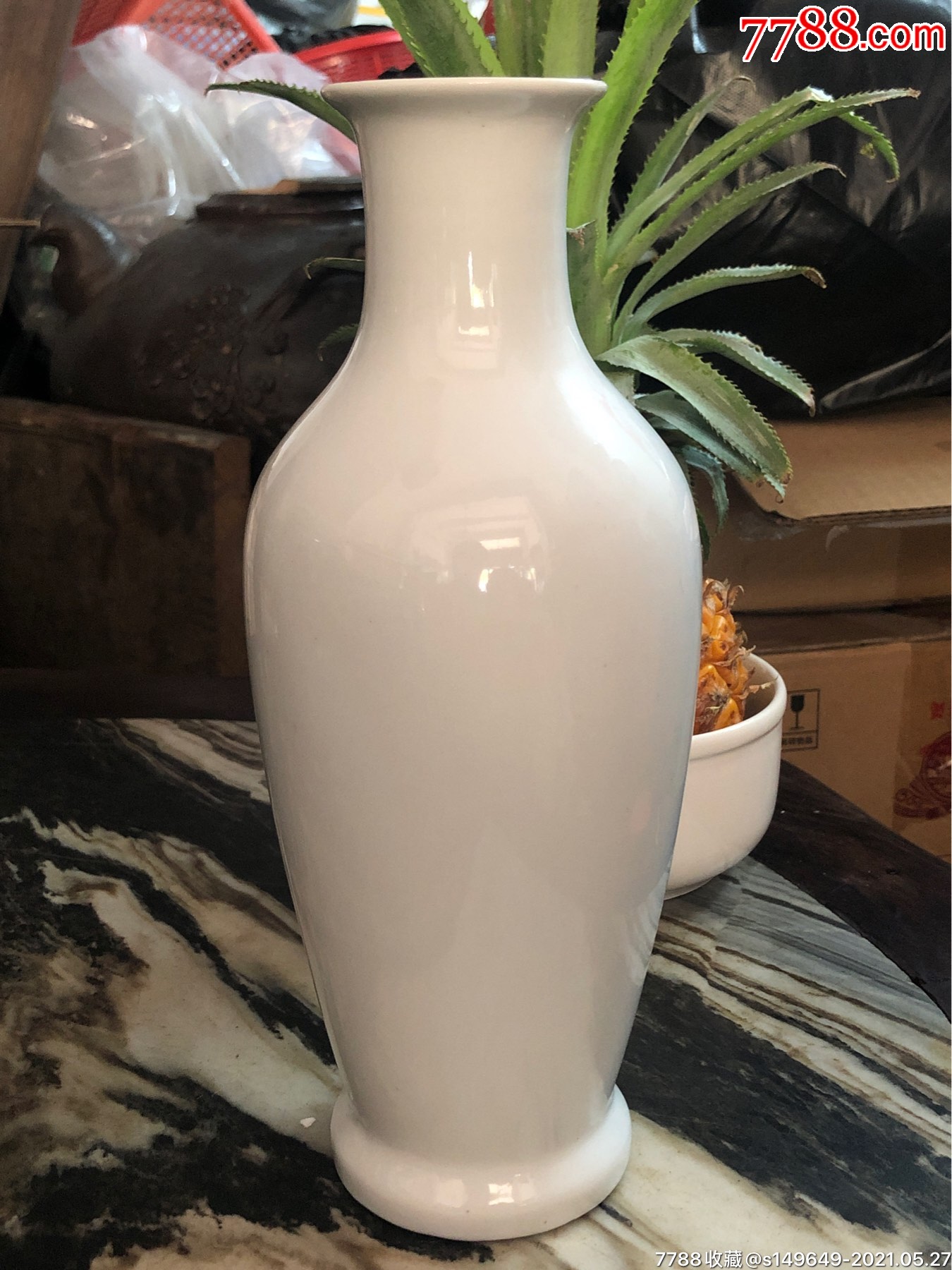 民国白色花瓶_单色白瓷_图片鉴定_收藏价格_7788铜镜收藏