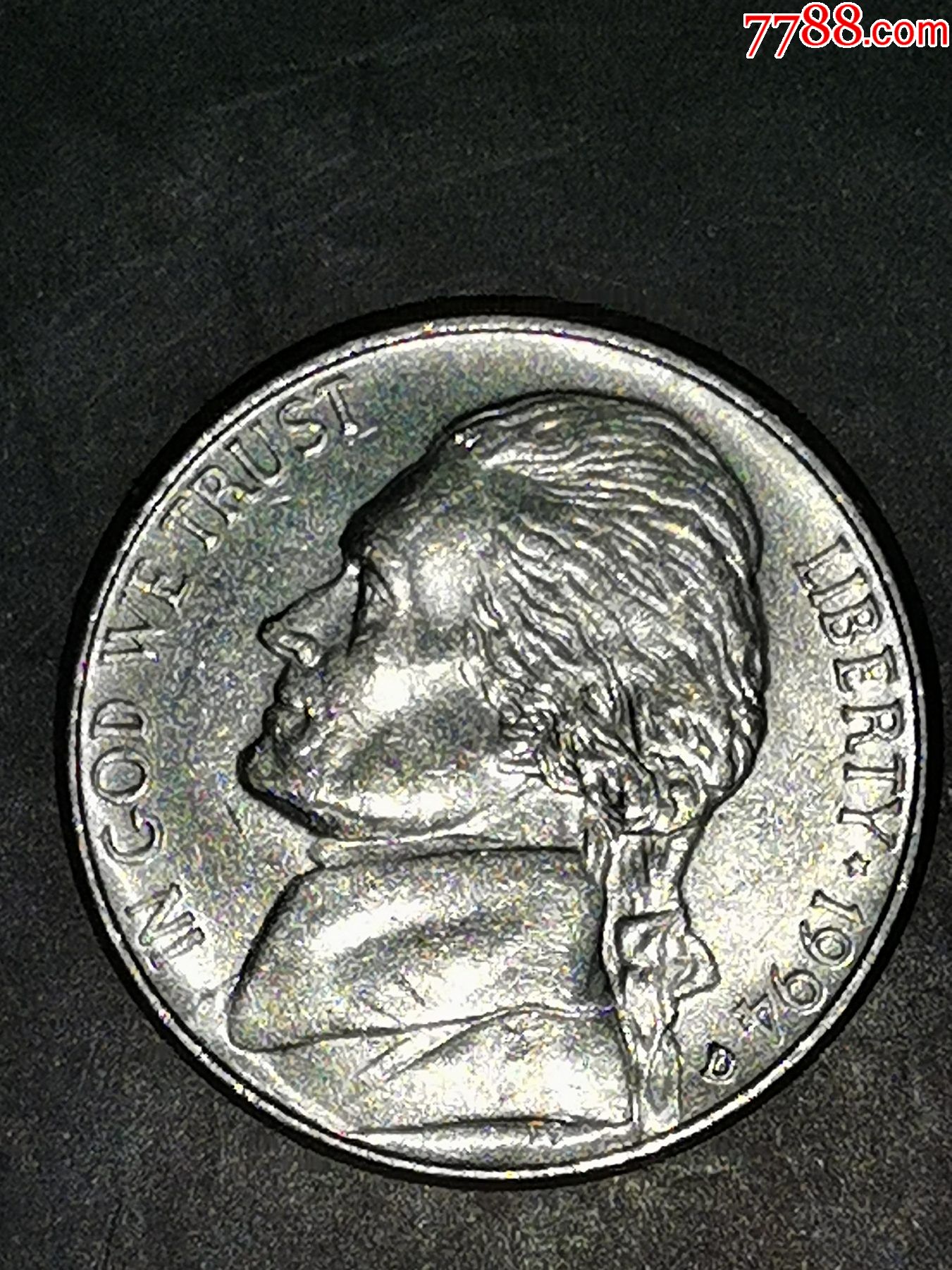 美国1994年5美分d版