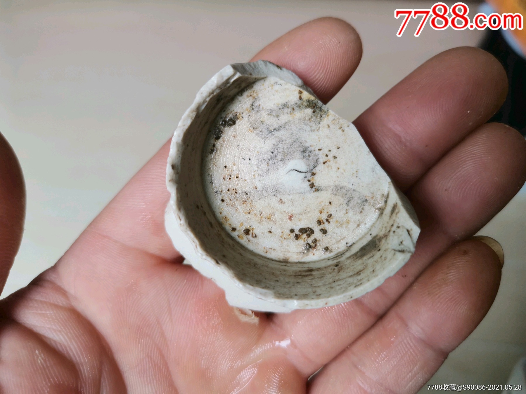 宋定窑白瓷墨书款小碗标本