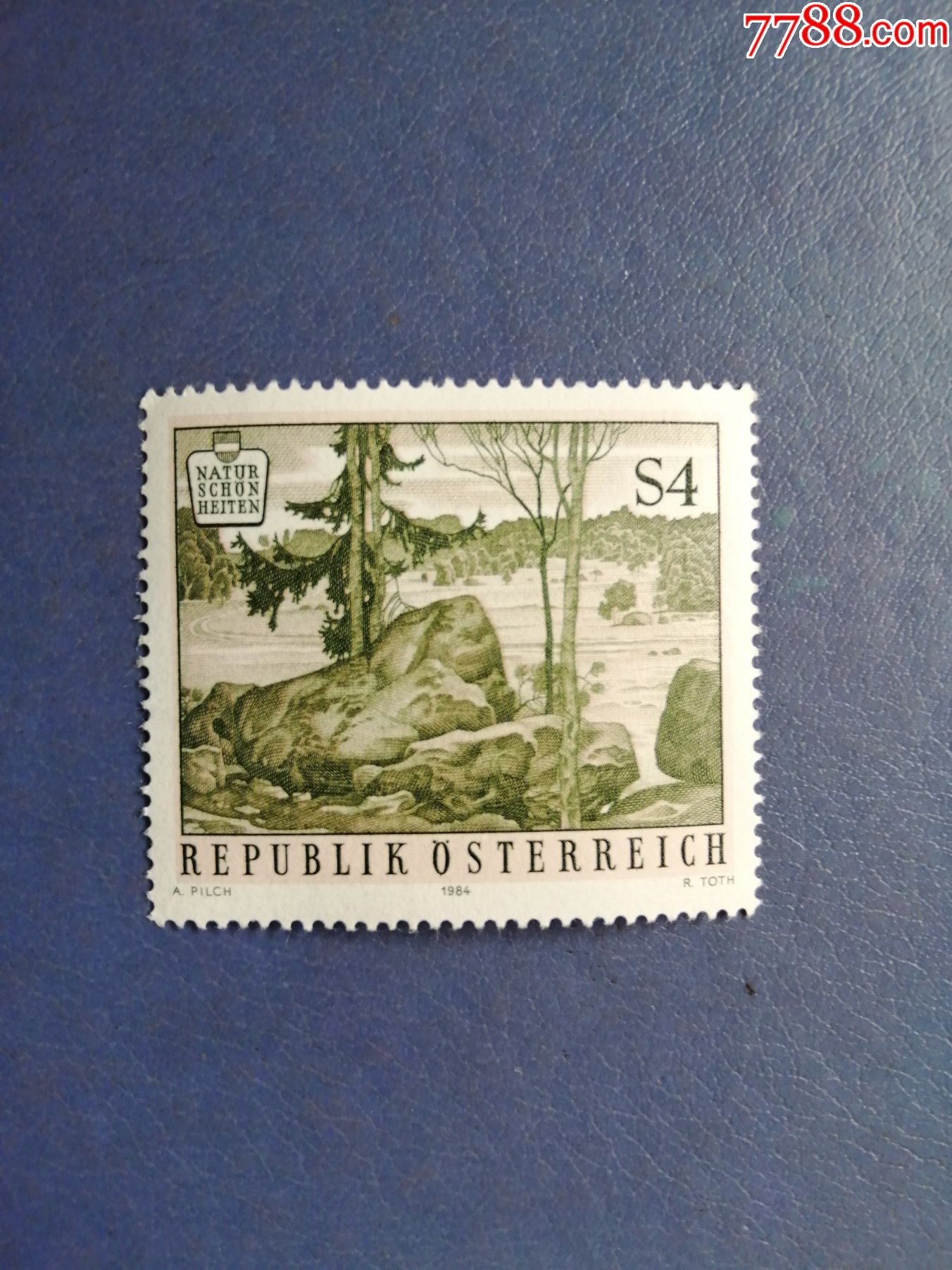 奥地利邮票1984年自然风光雕刻版1全无邮戳新票