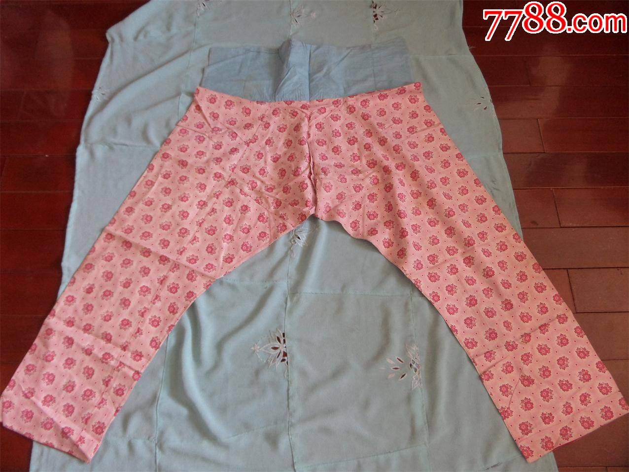 民国女式缅裆裤大裆裤花布面料1395