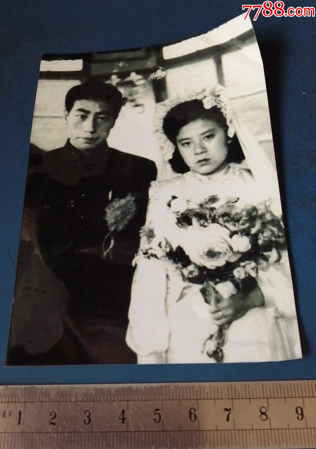 翻拍的---结婚相_老照片_新乐园【7788收藏__收藏热线】