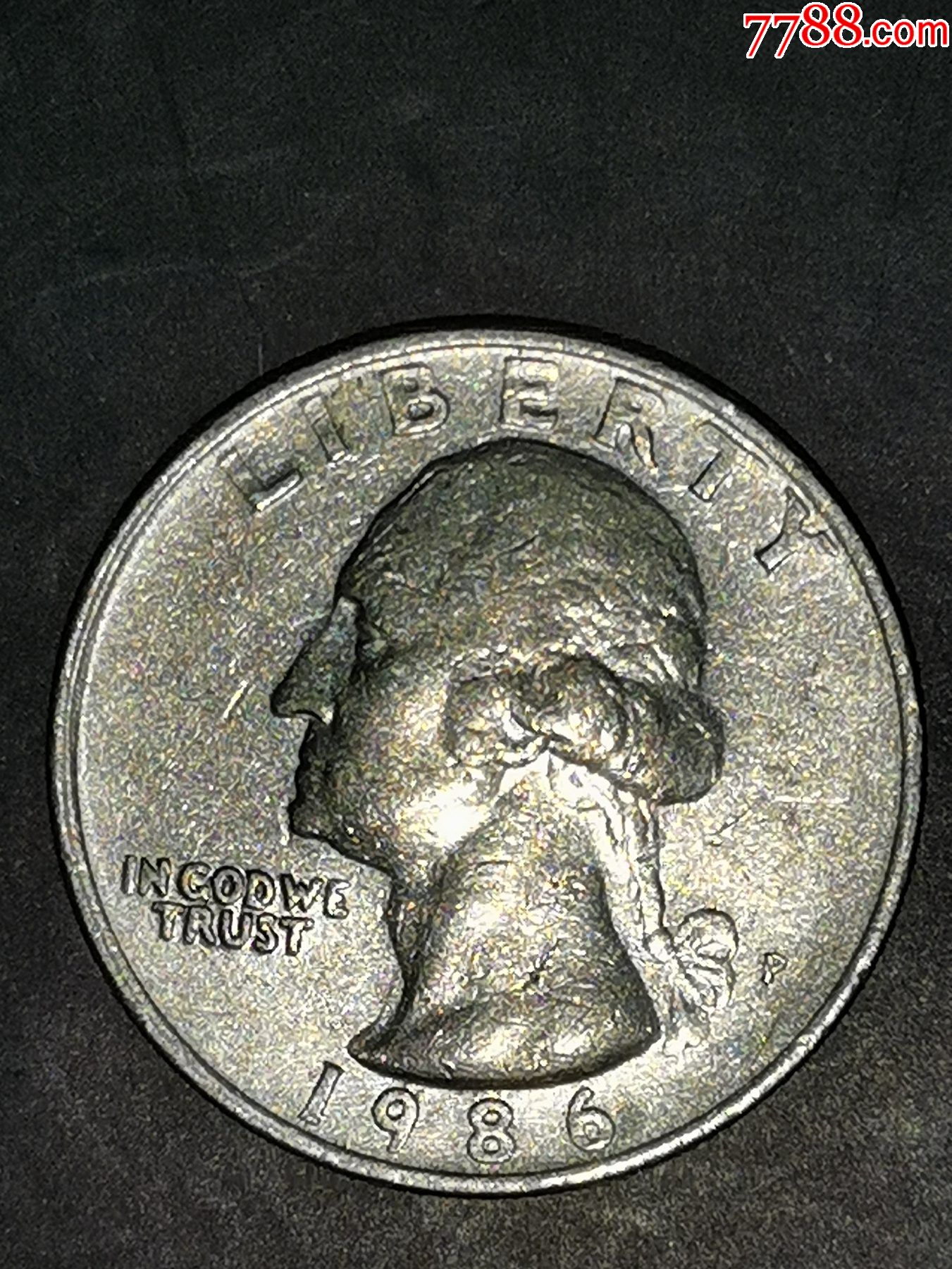 美国1986年25美分