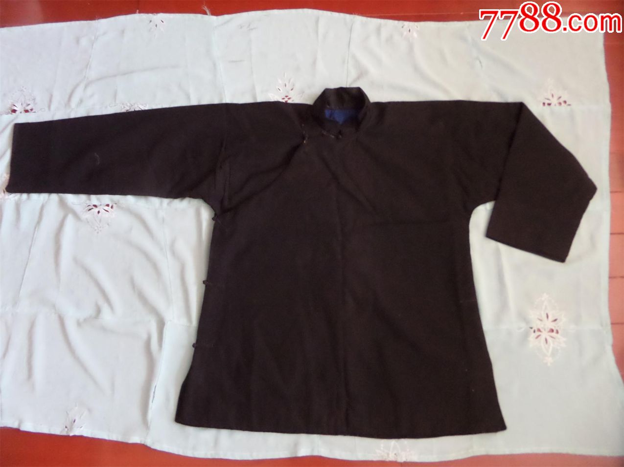 老大襟衣服4,50年代黑色大襟上衣(1538)