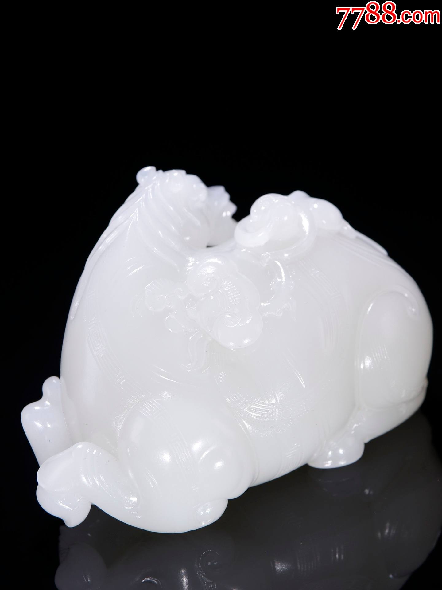 和田玉马上封侯摆件