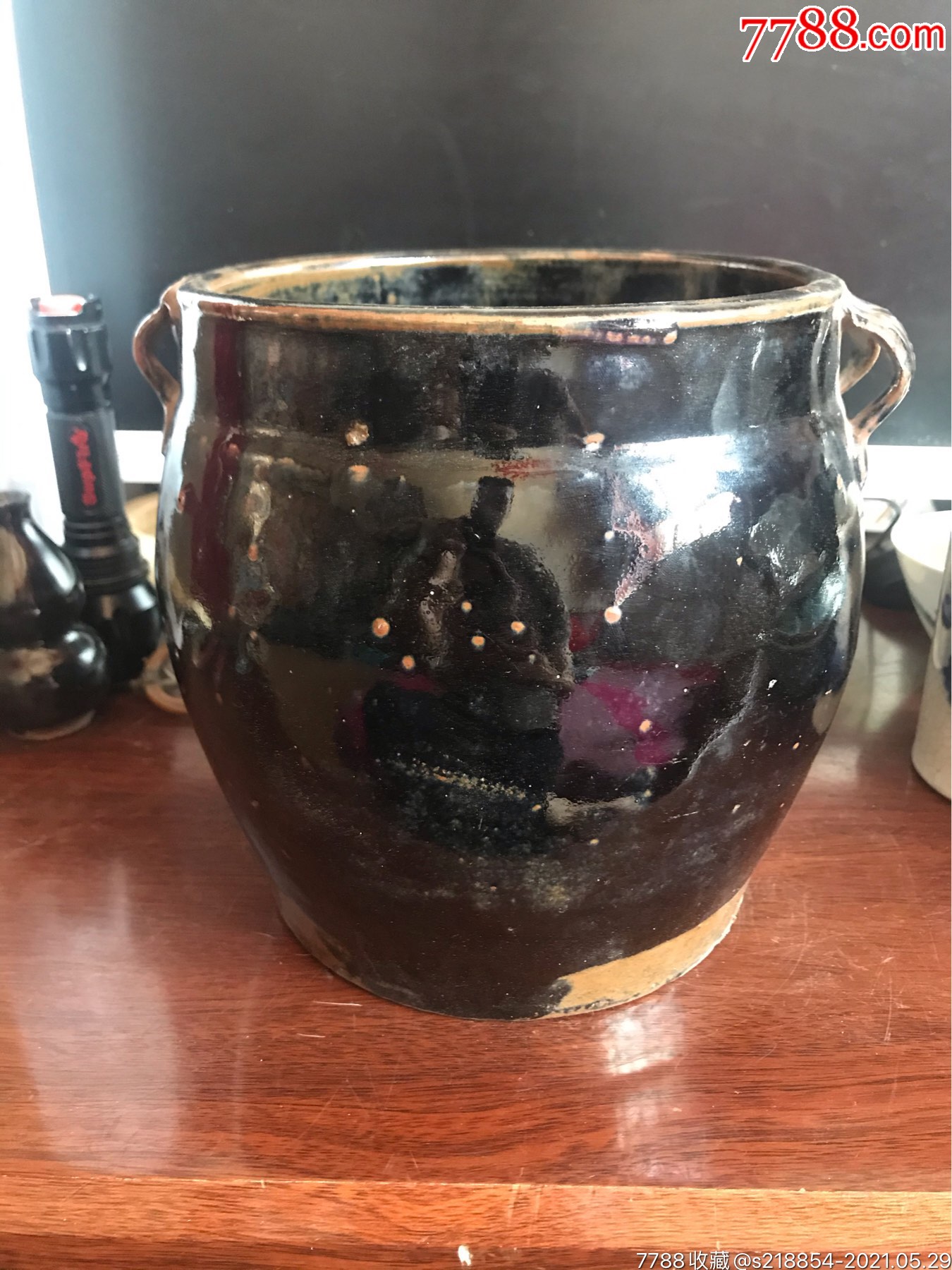 清代全品黑釉罐