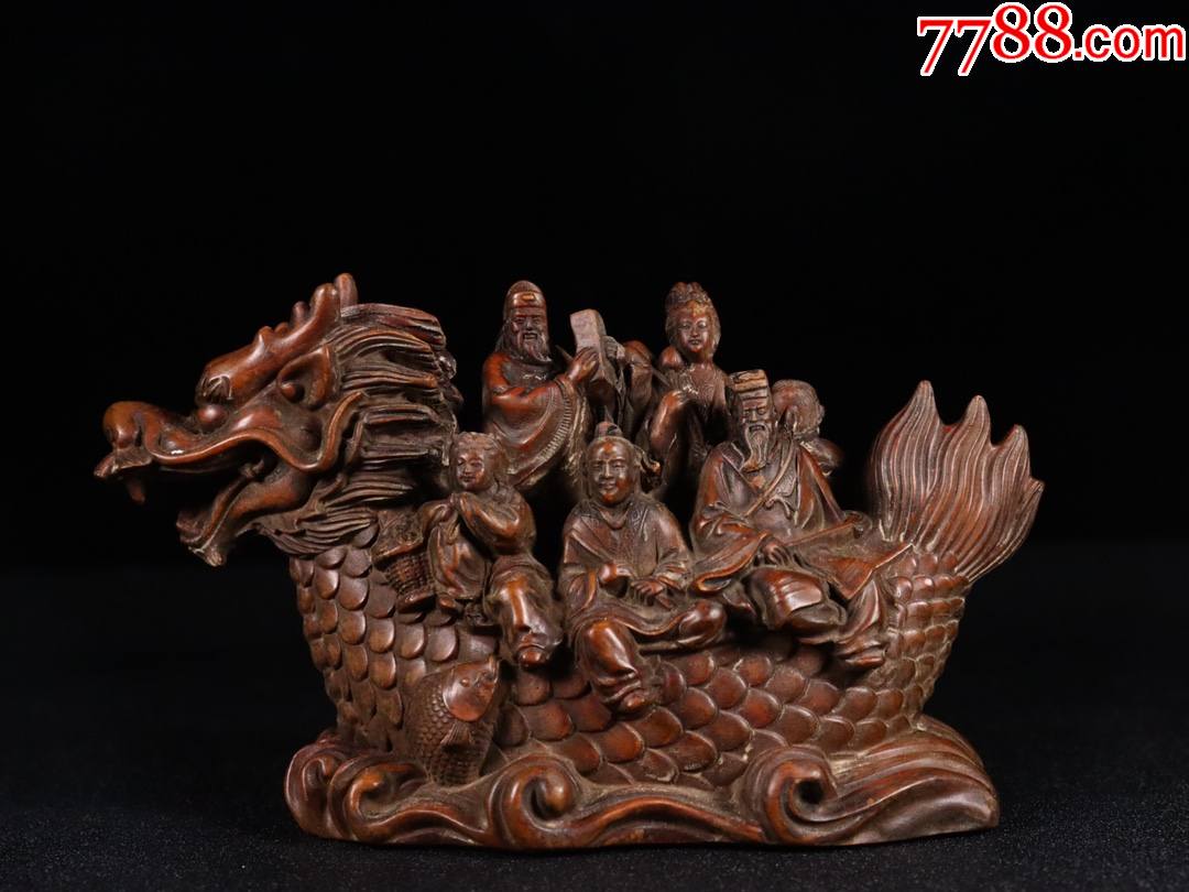 黄杨木"八仙过海"摆件