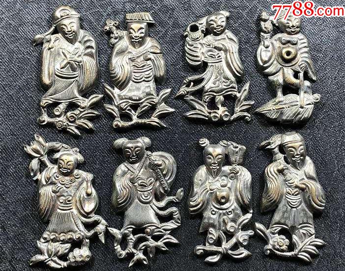 八仙老银饰胶东工老银器帽花