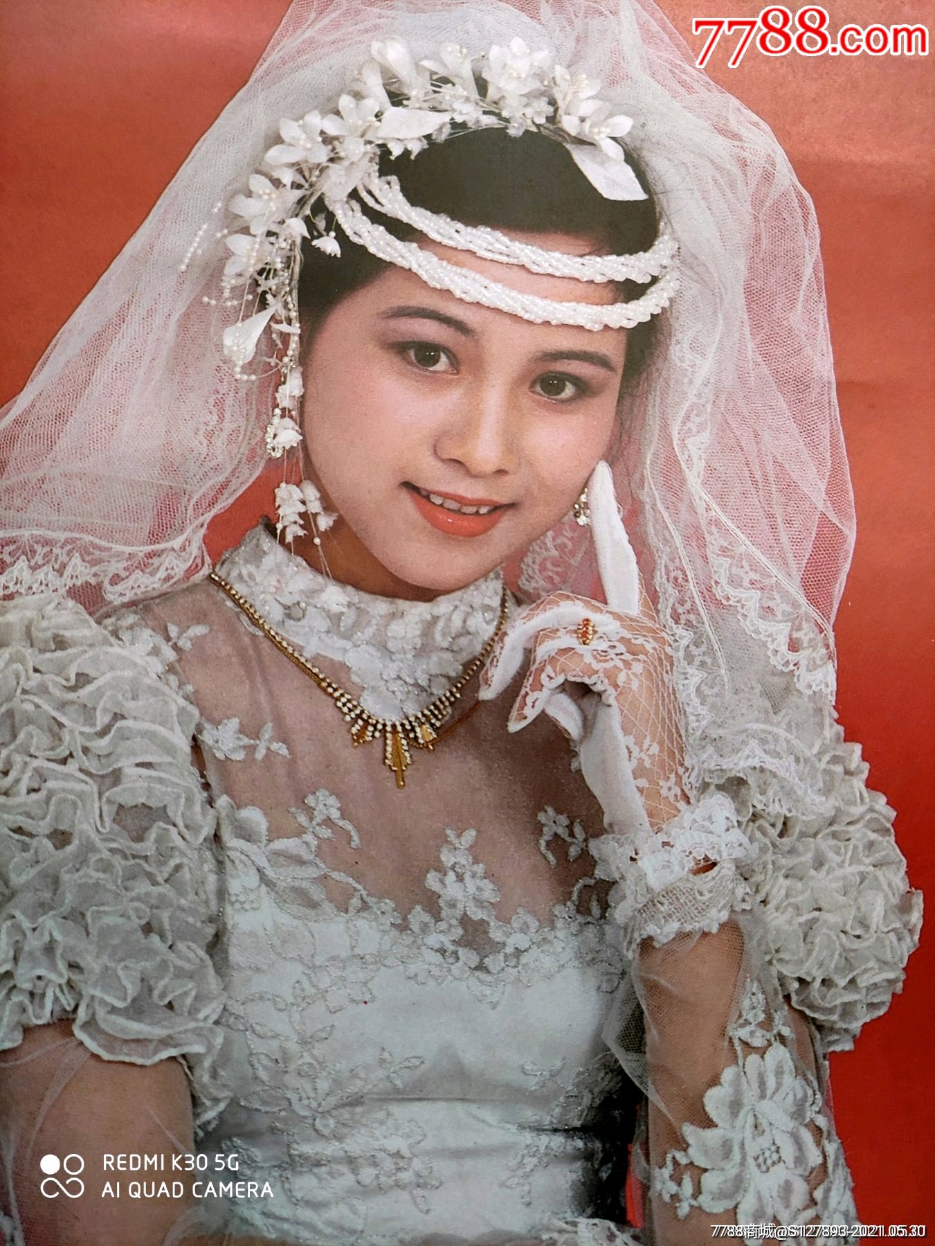80年代新娘妆图片