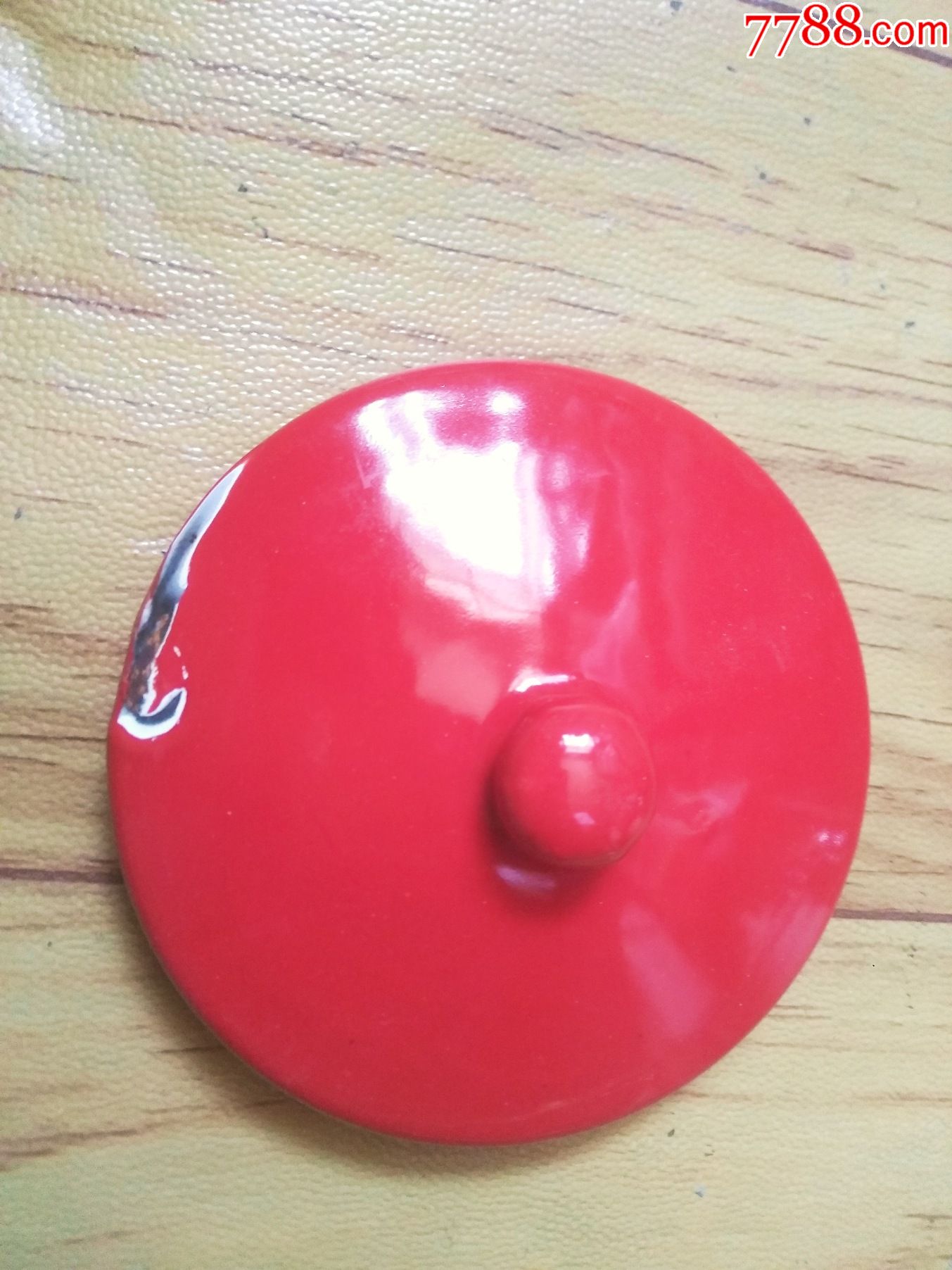 红色搪瓷杯盖子全新未使用过