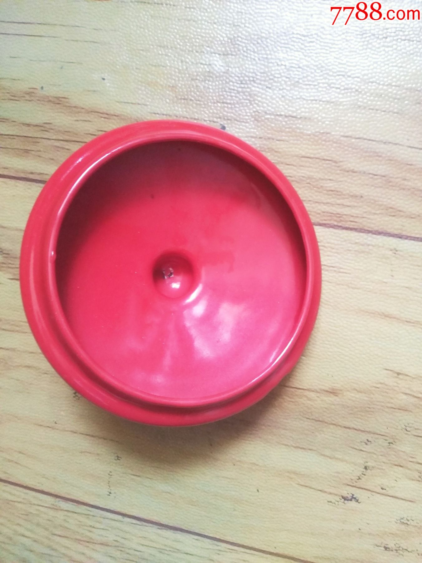 红色搪瓷杯盖子全新未使用过