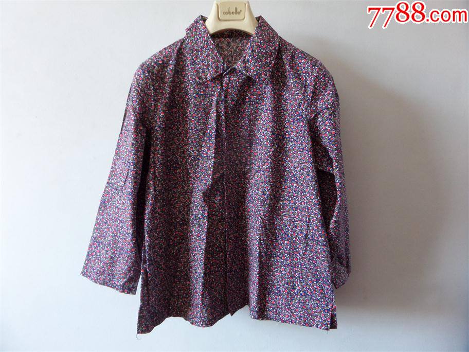 6.7,80年代女式摁扣布面衣服上衣新的影视道具服装【1791】
