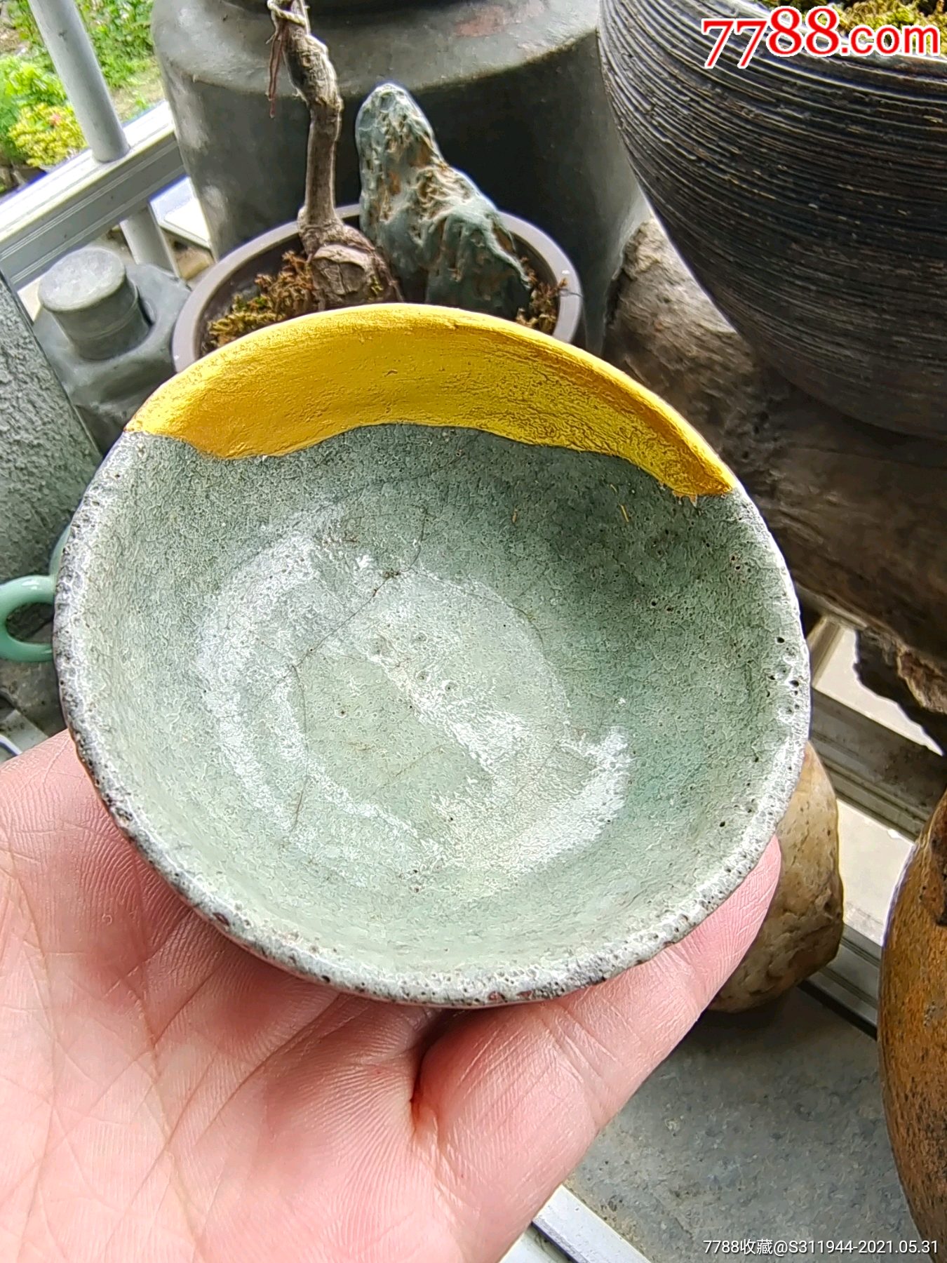 元代茶杯酒杯金缮修复保真