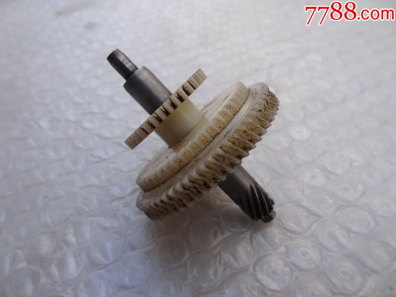 手摇电唱机机械机芯配件三层塑料变速齿轮