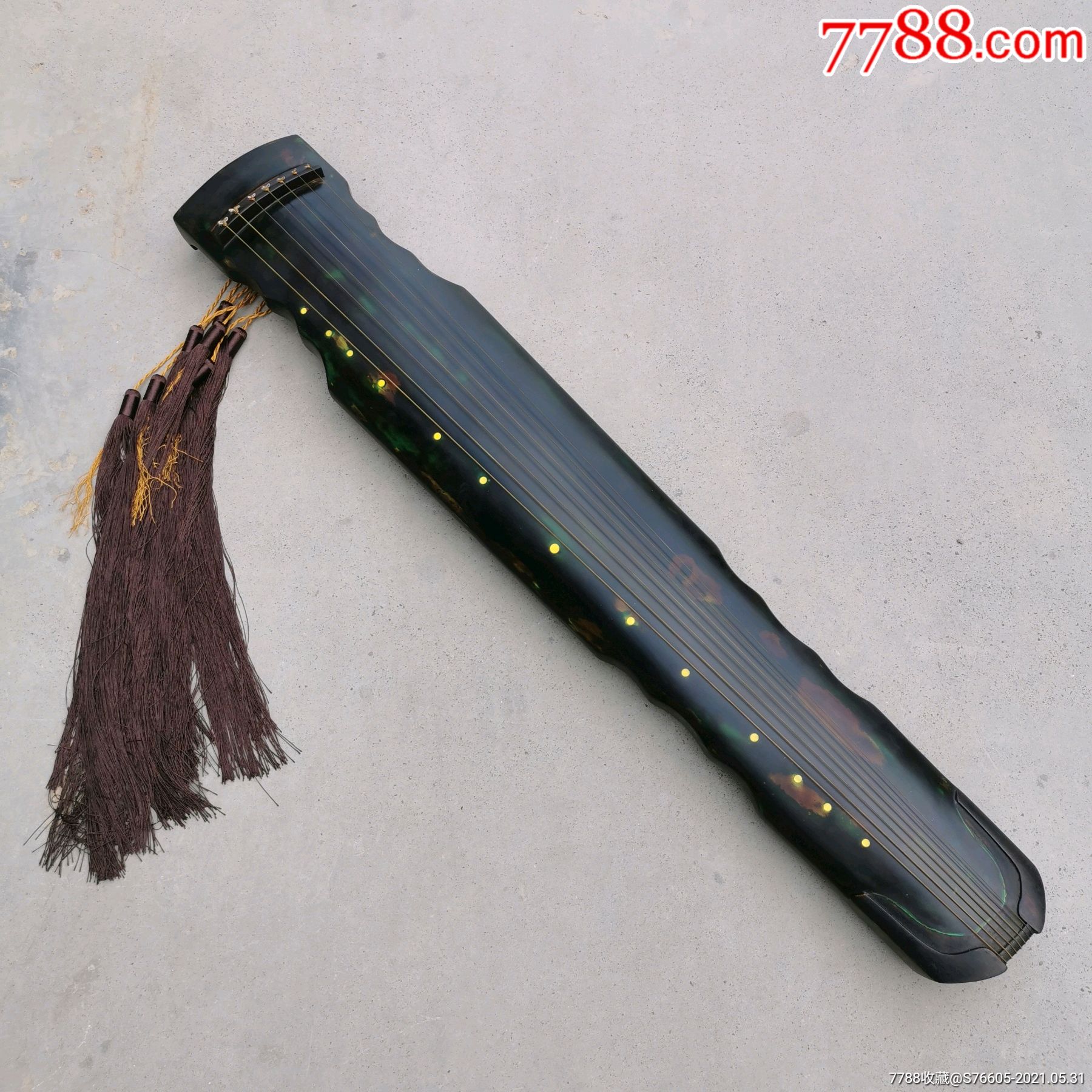 绿皮釉七弦古琴