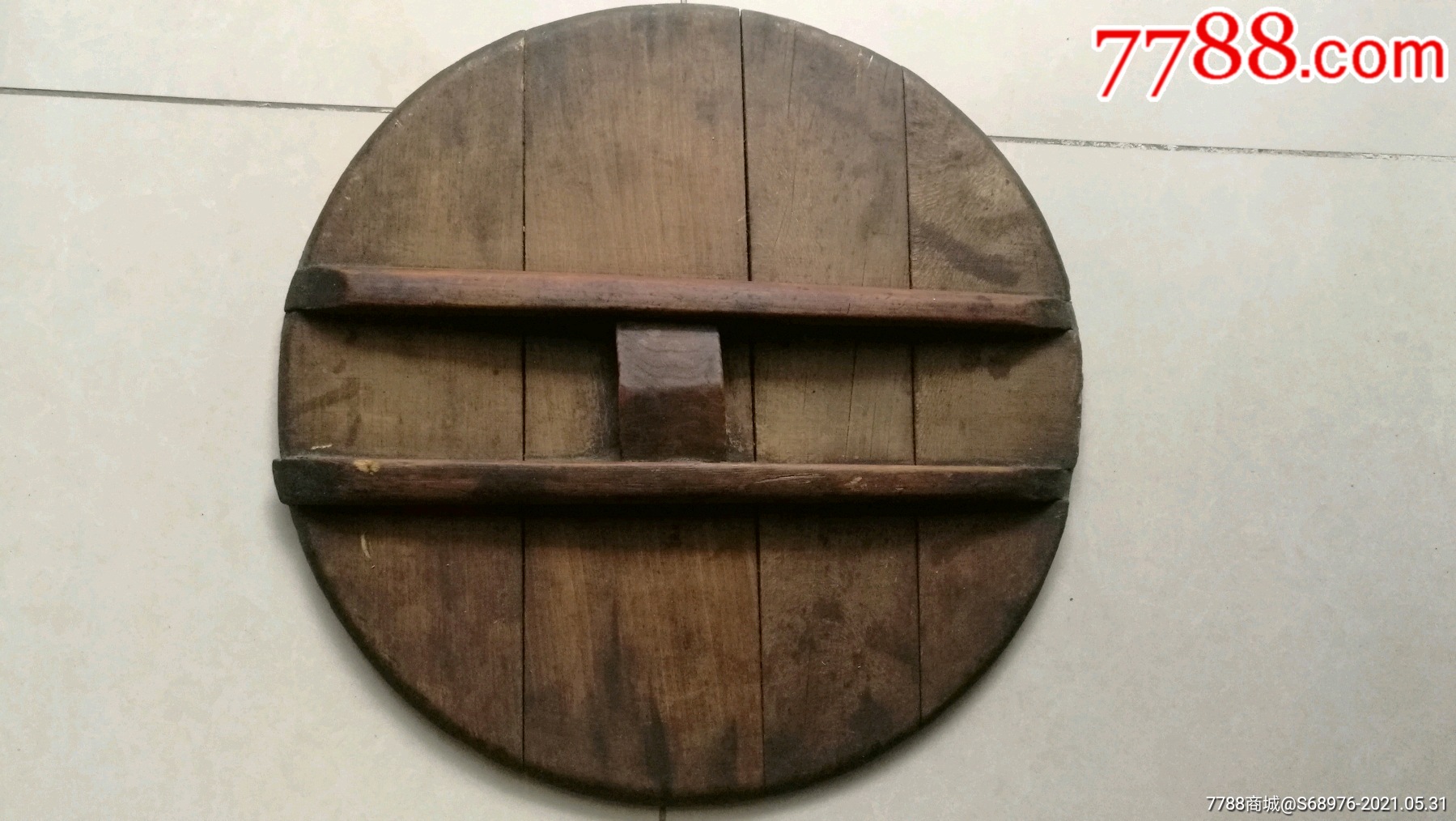 老锅盖木锅盖2个直径37cm39cm可做影视道具怀旧摆件农家院铁锅专