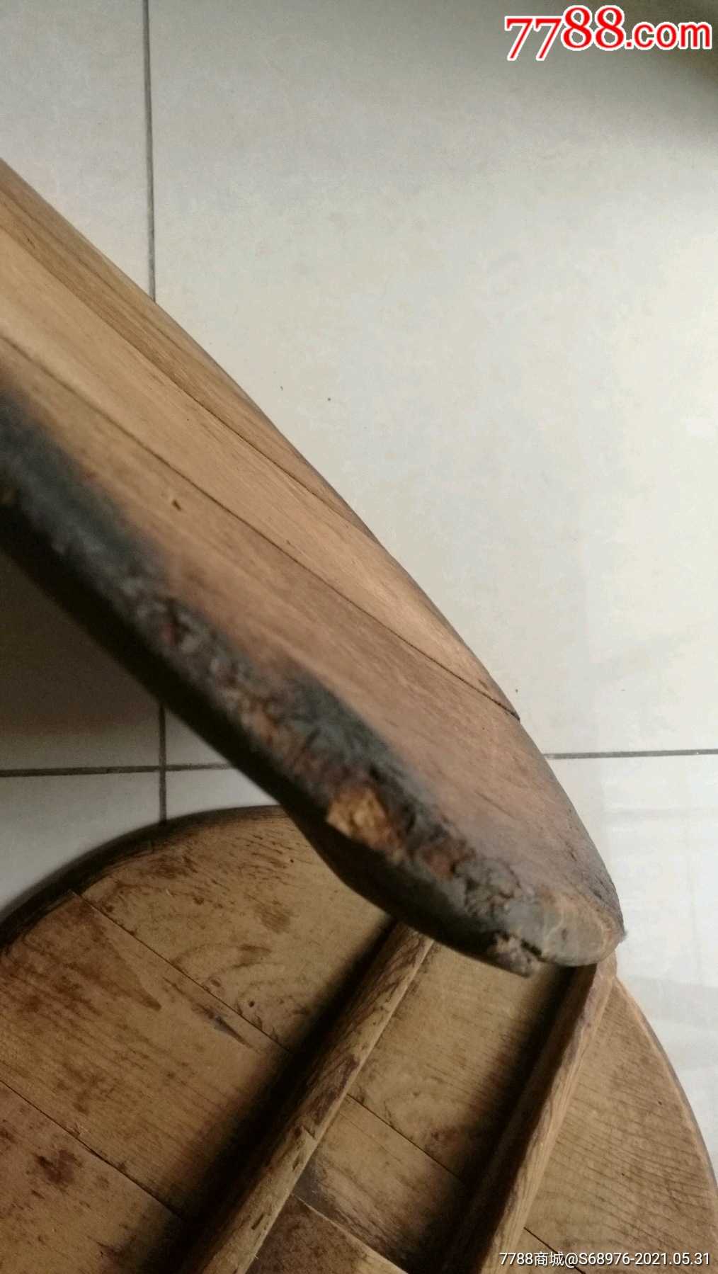 老锅盖木锅盖2个直径37cm39cm可做影视道具怀旧摆件农家院铁锅专