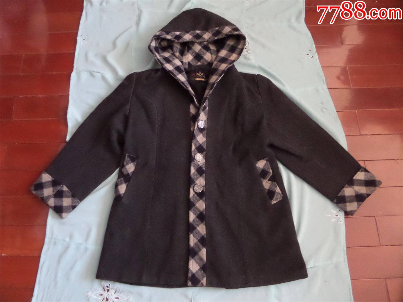 老上海时装呢子大衣780年代女式呢子大衣道具服装1593