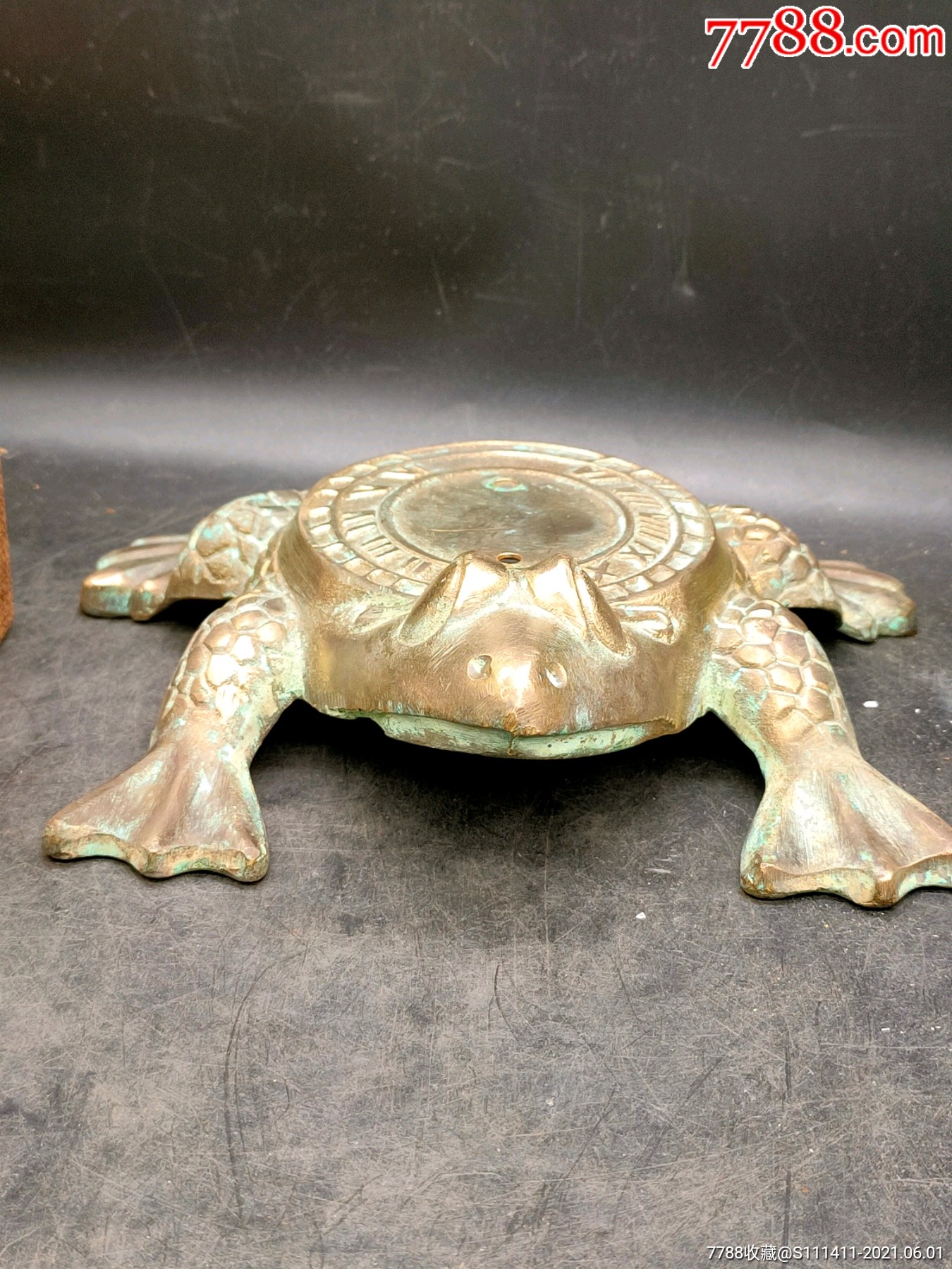 国外带回来的铜蟾蜍蛤蟆摆件底座