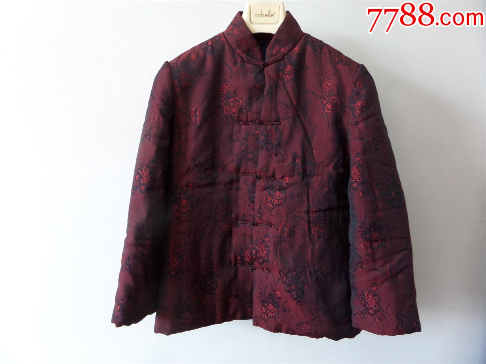 老棉袄780年代一字盘扣绸缎女式棉袄新的老道具服装860