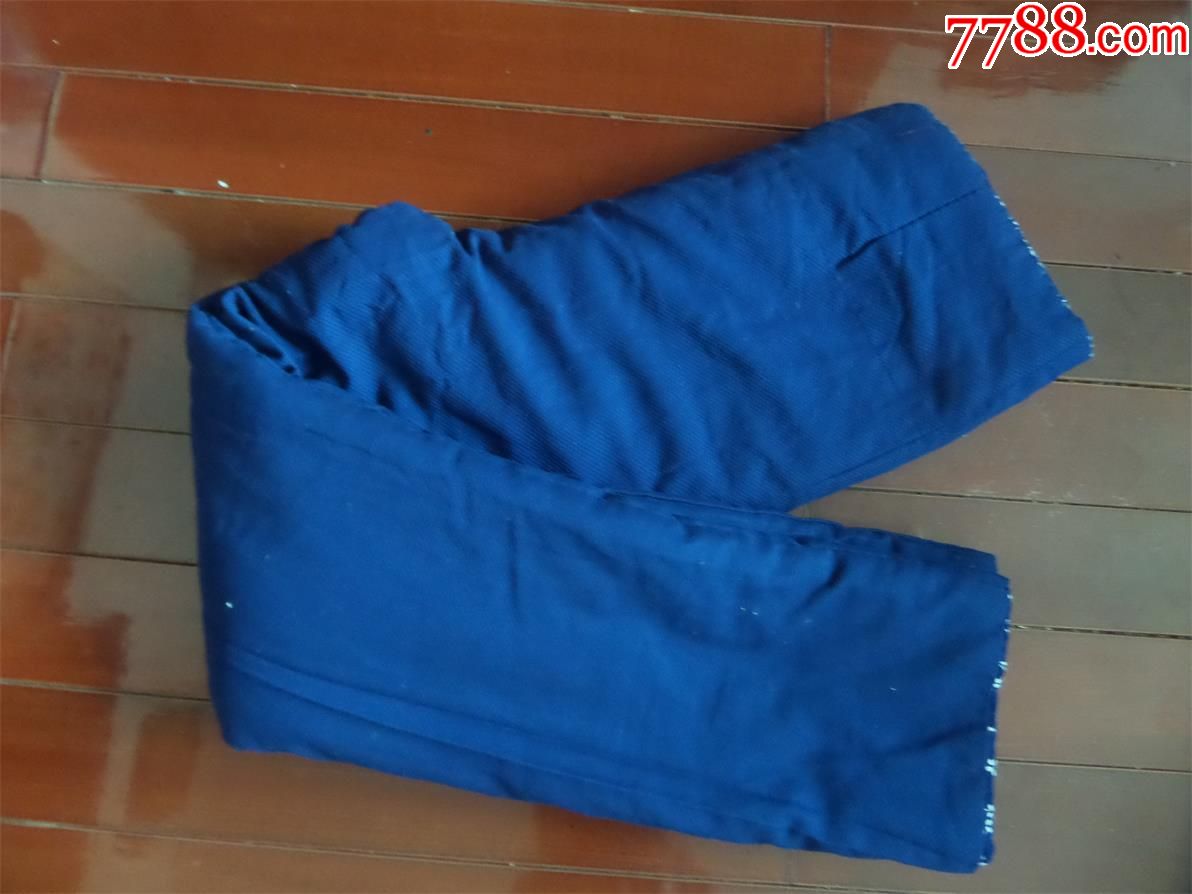 老棉裤收藏七八十年代兰色线绨棉裤新的107