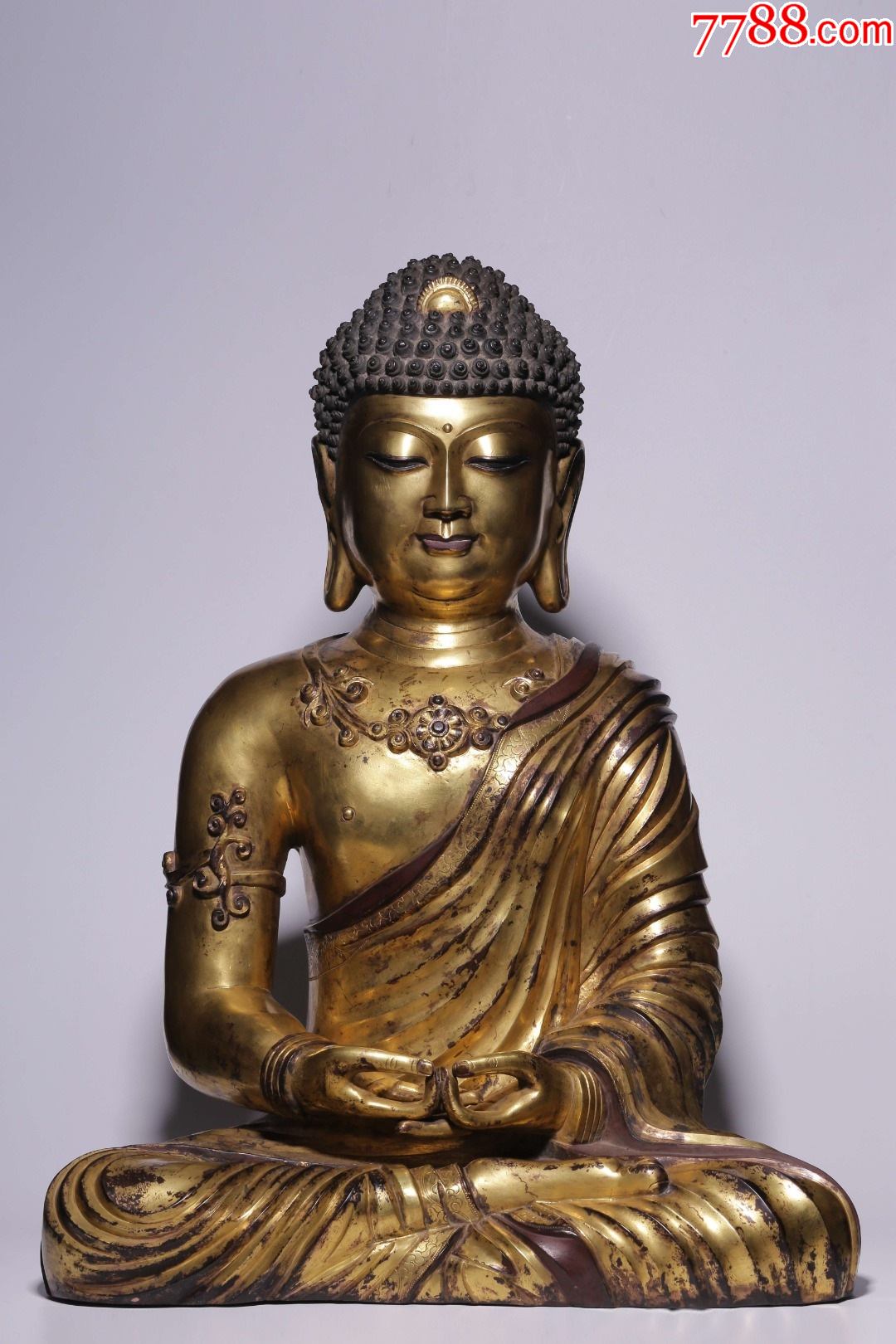 铜鎏金释迦牟尼佛座像-价格:120000元-se80565822-铜像/铜佛像-零售-7