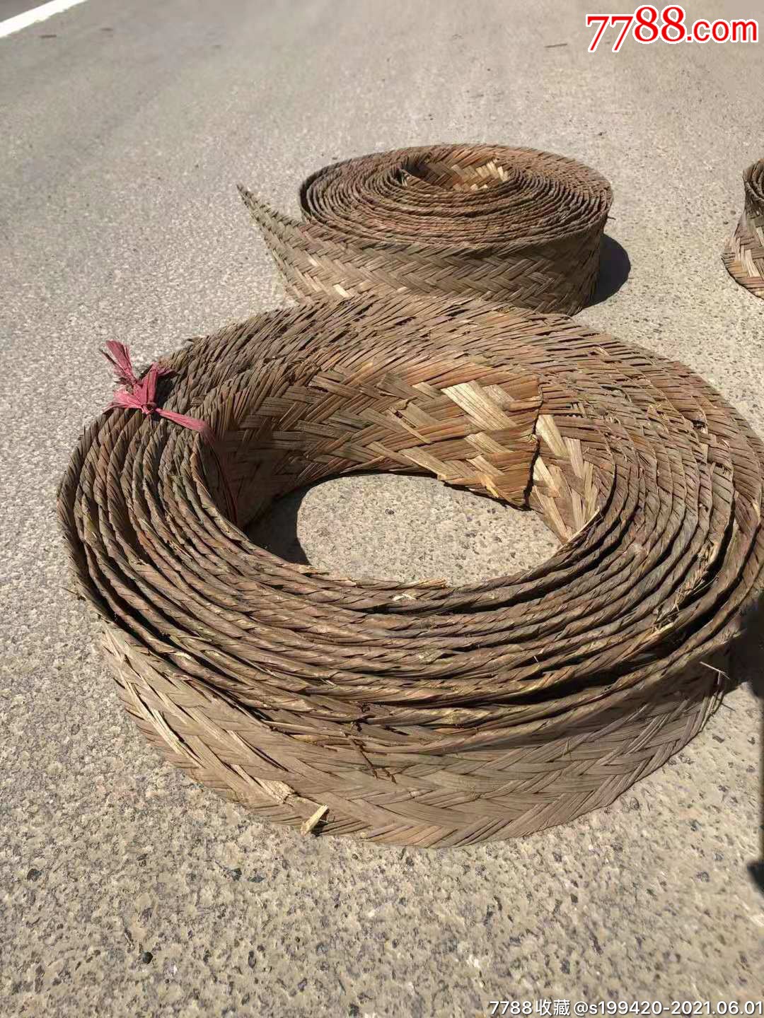 民俗精品,卷席6捆,原来粮囤上加高盛粮食用的,又称"折子",保存完整