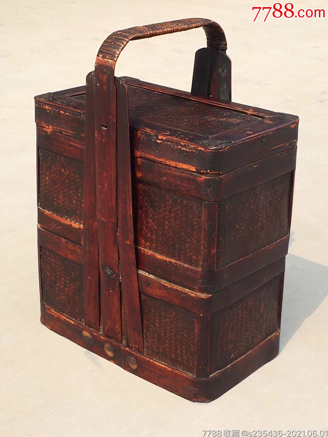 清代紫竹食盒正常使用全品包老