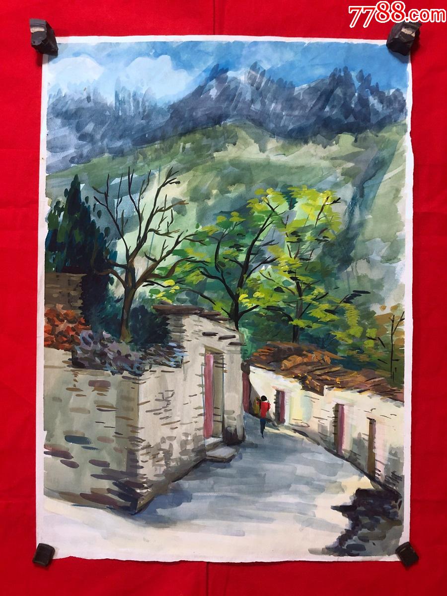 书画12648【张静】水粉画,4开