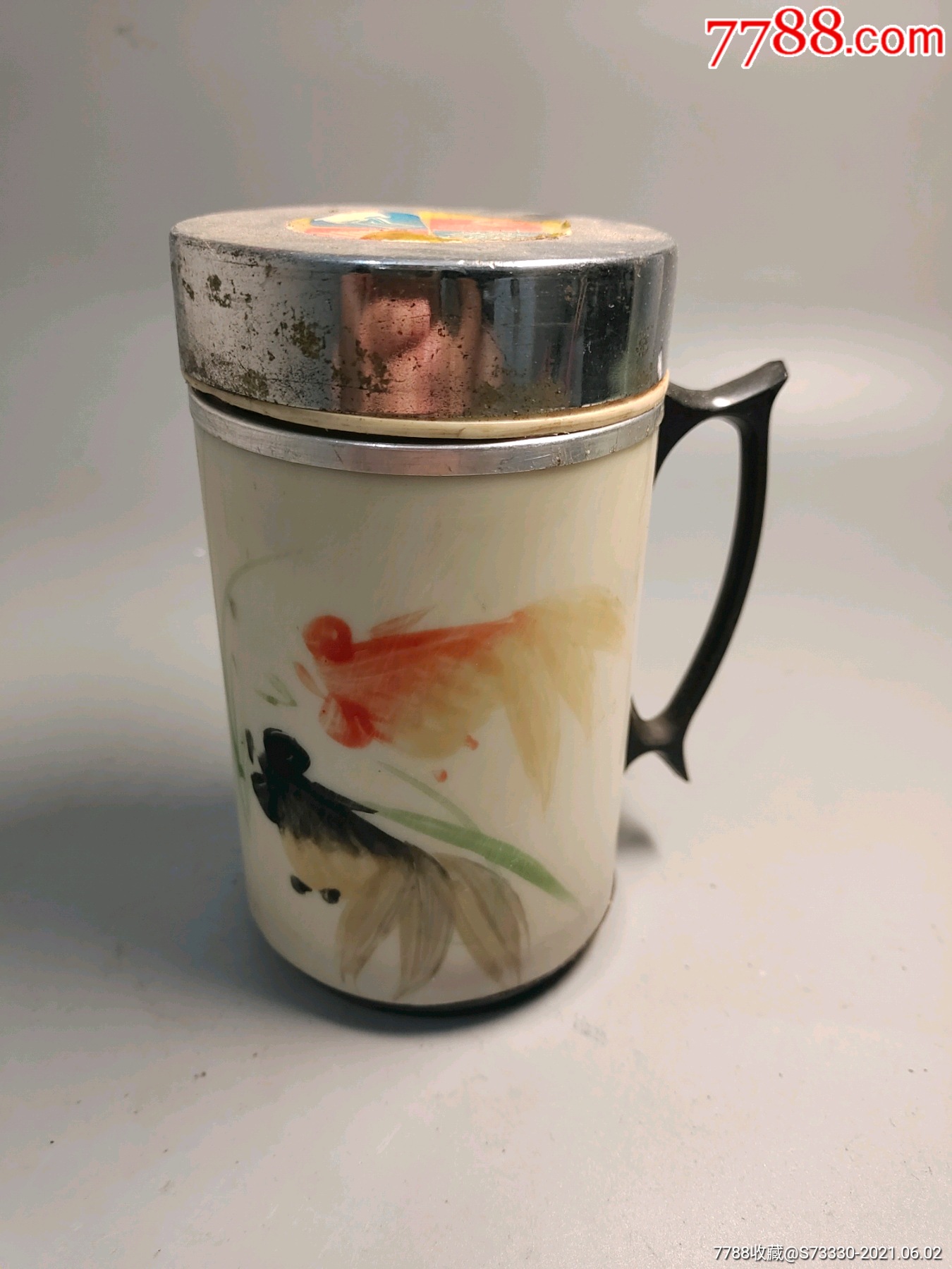 怀旧收藏,民俗老物件,80年代保温杯一只